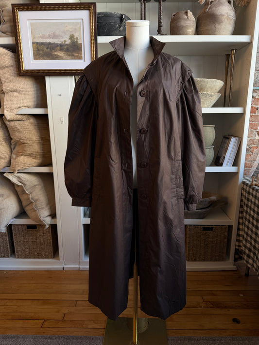 Vintage brown A line light weight coat #17