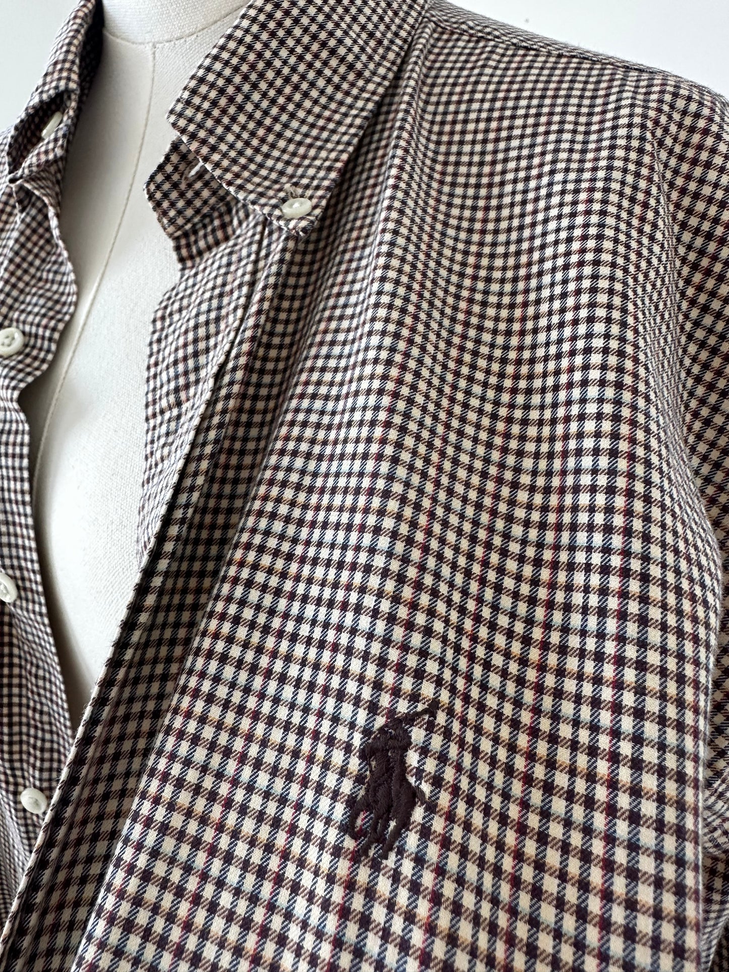 90s Ralph Lauren Blake brown plaid button down.