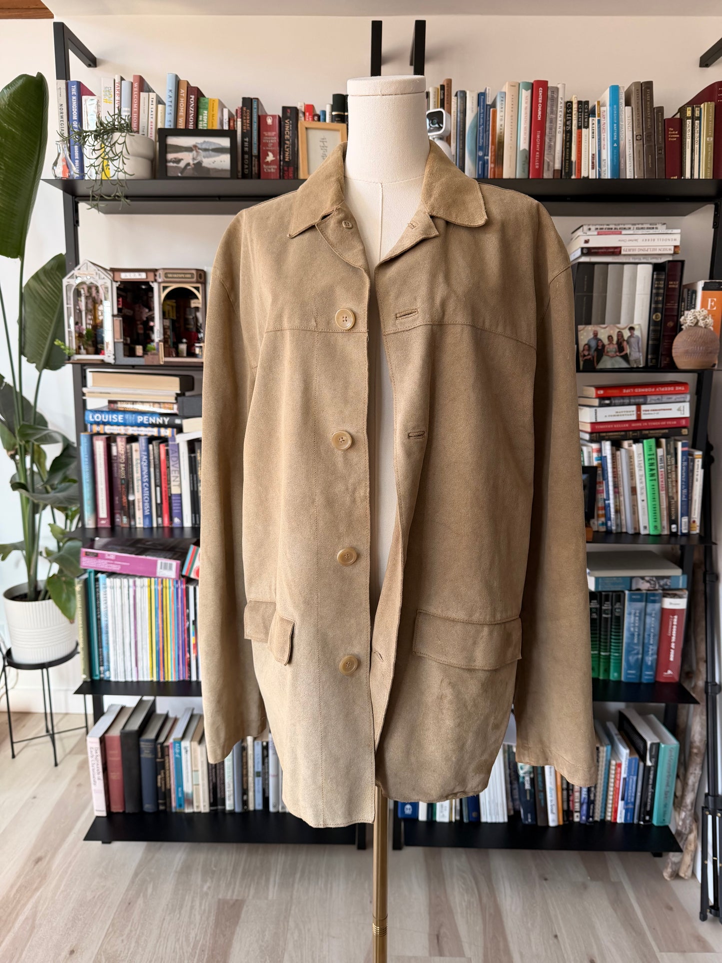 00s Banana Republic suede chore coat