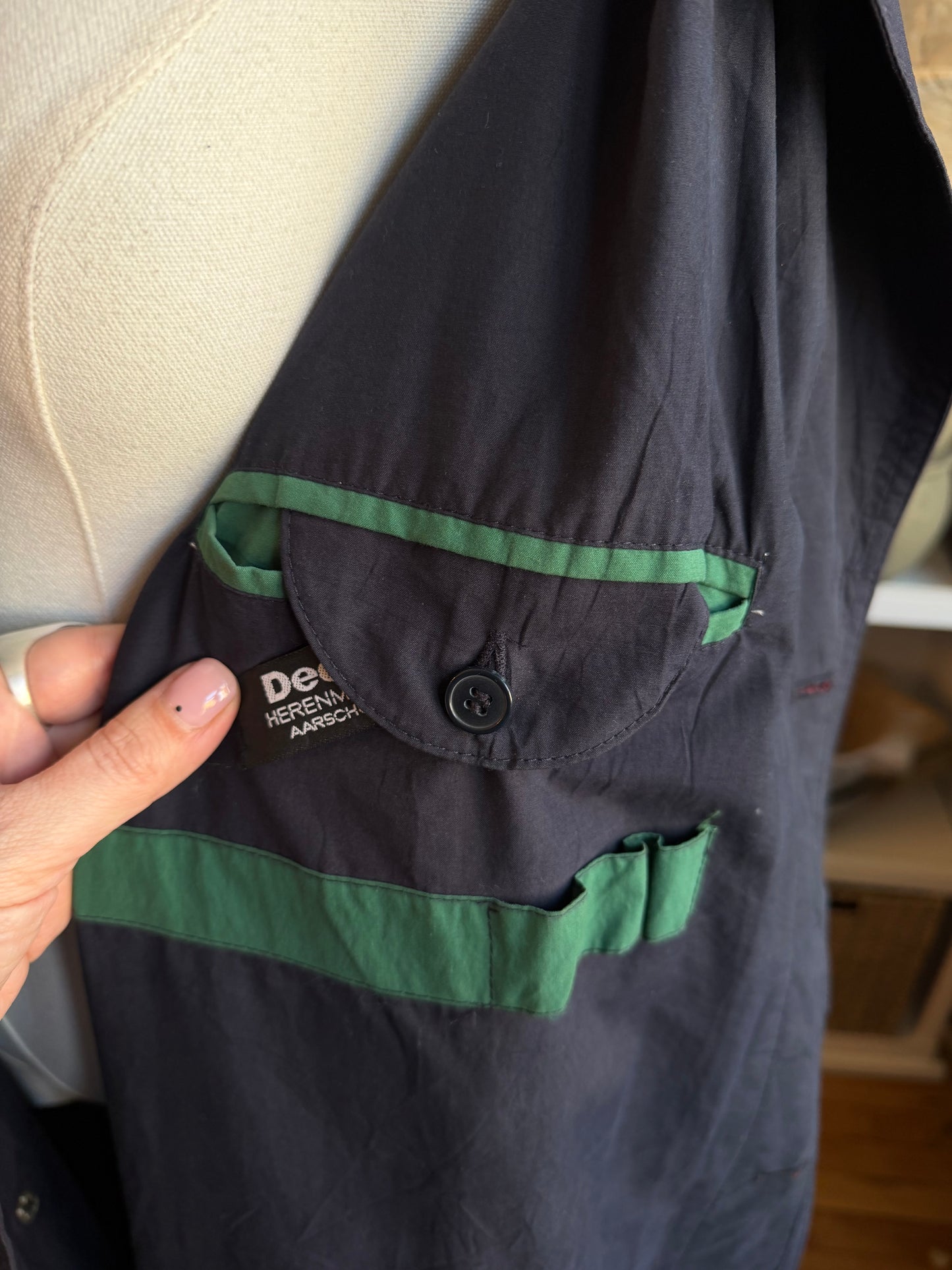80s Five Knots Melka navy trench #15