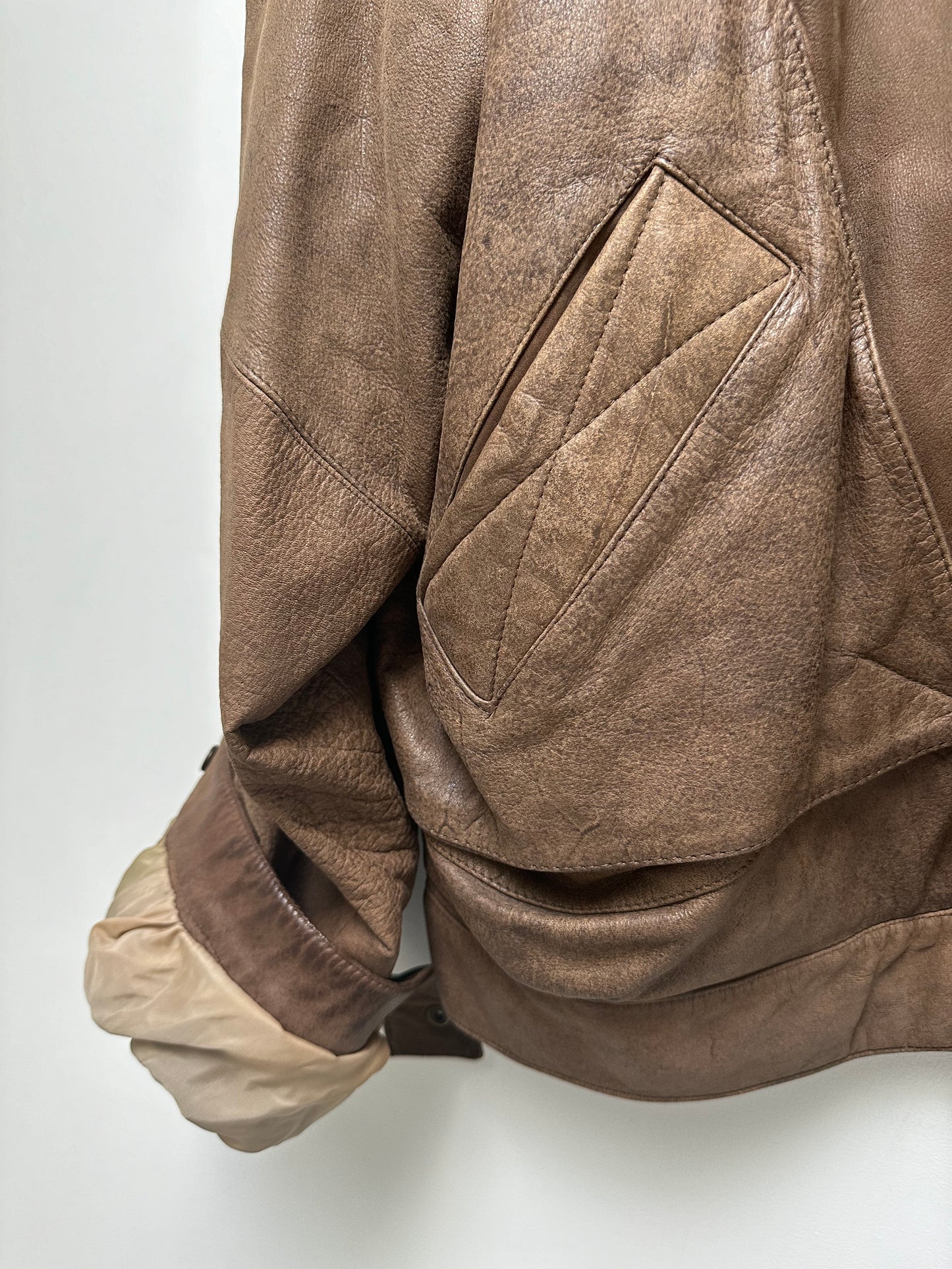 Vintage Adventure Bound leather bomber