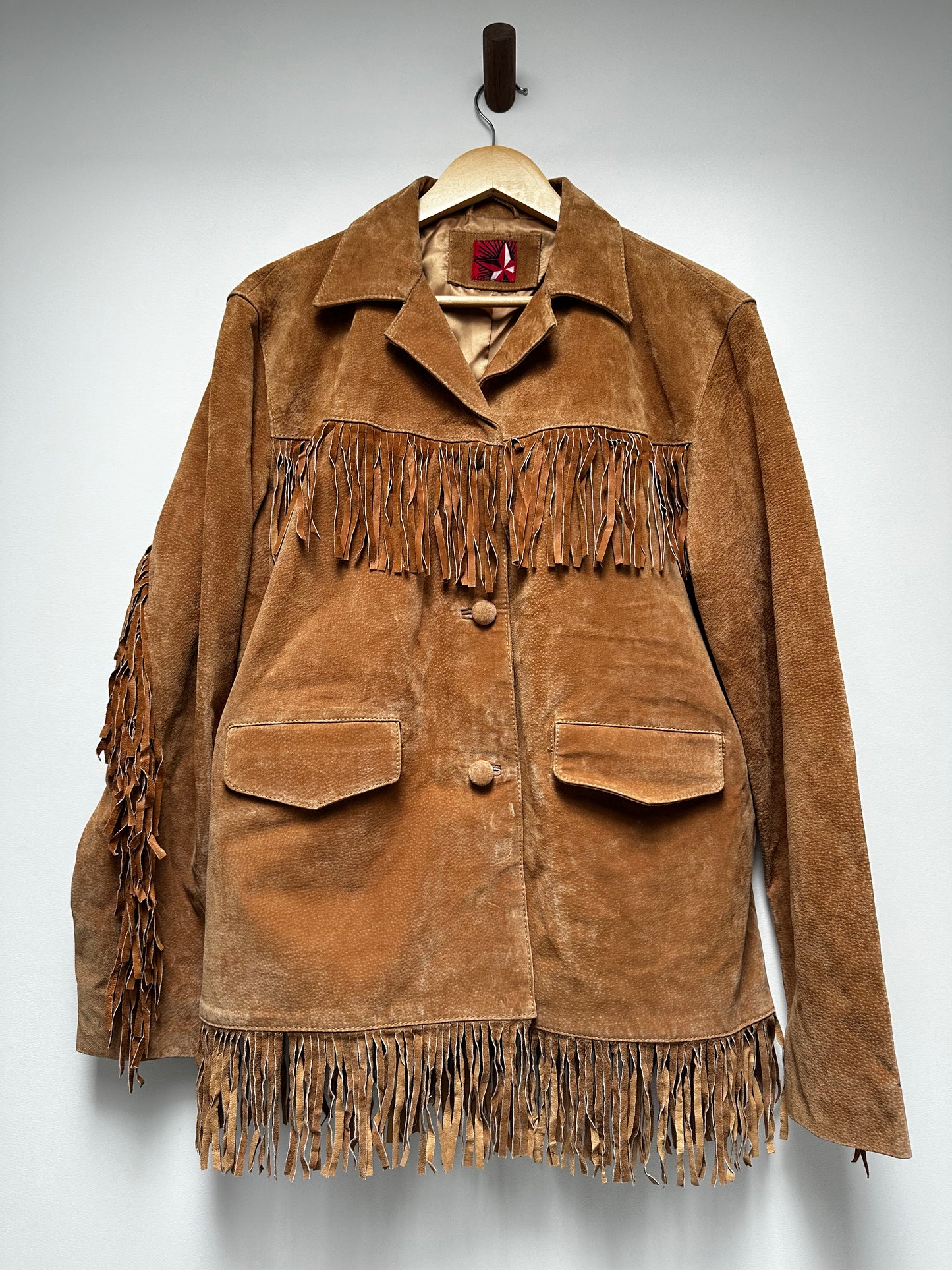 Vintage Marlboro Red Star Gear suede fringe jacket