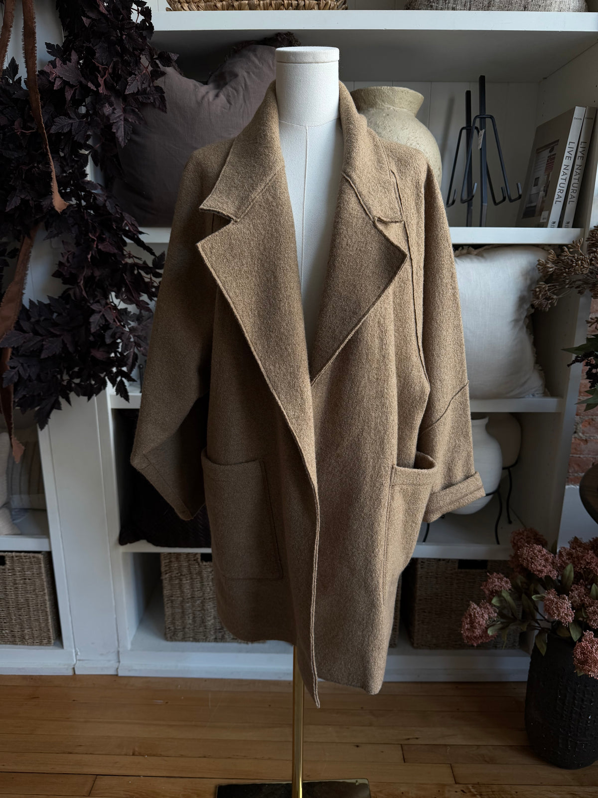 Buck Mason felted wool blanket coat. Size XS
