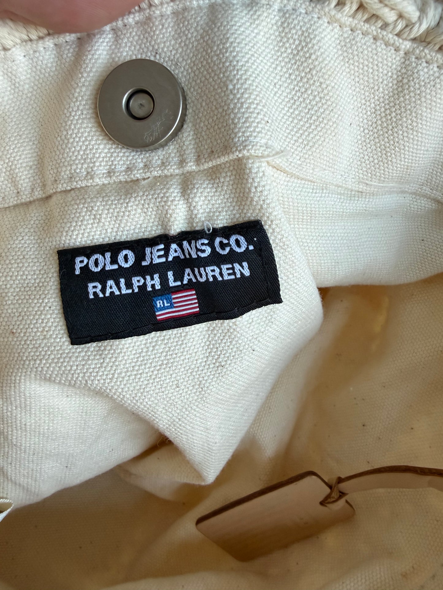 90s Polo Jeans Co by Ralph Lauren crochet fringe bag