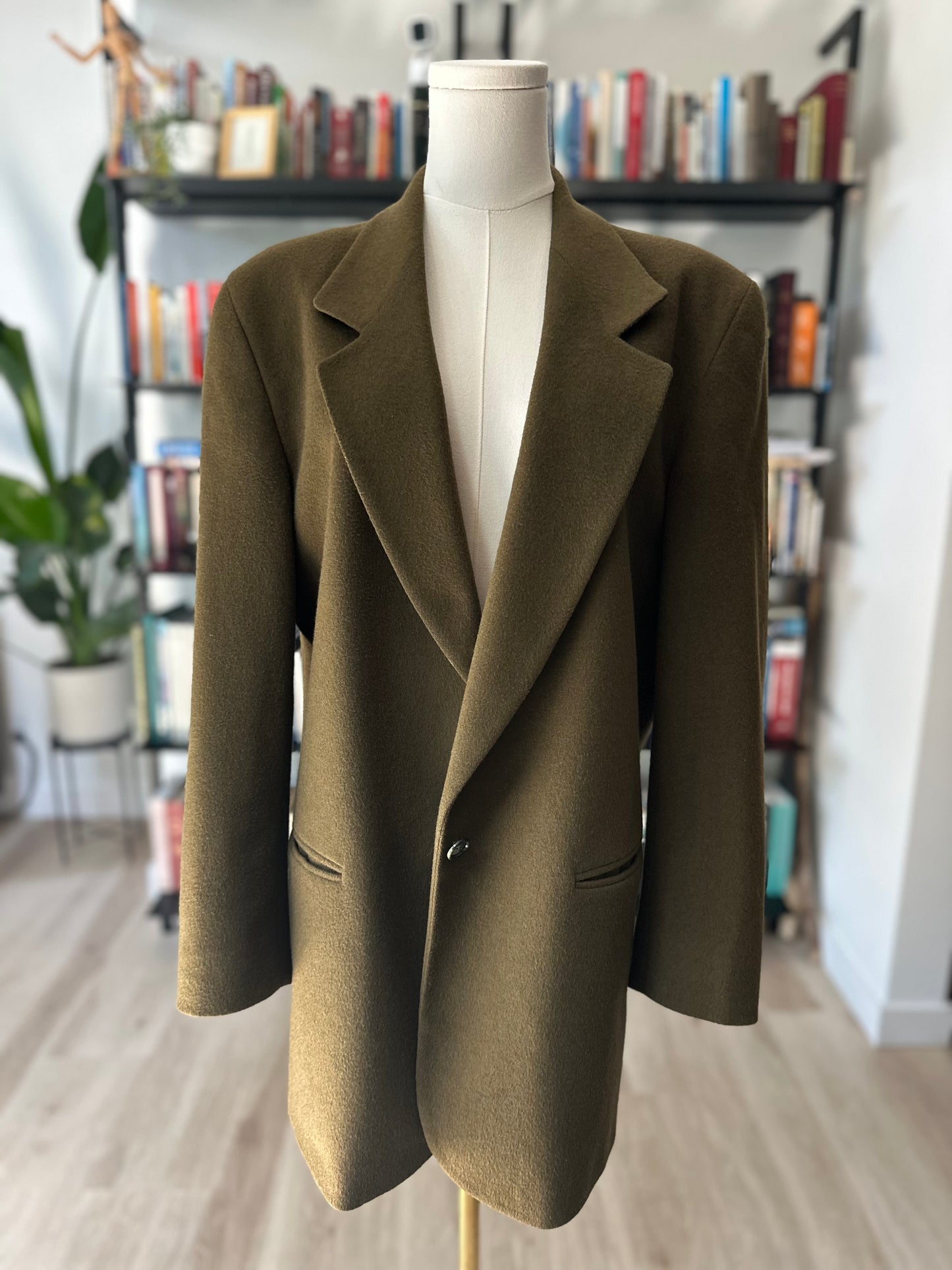 80s/90s LL Bean Olive wool blazer. Made in the USA