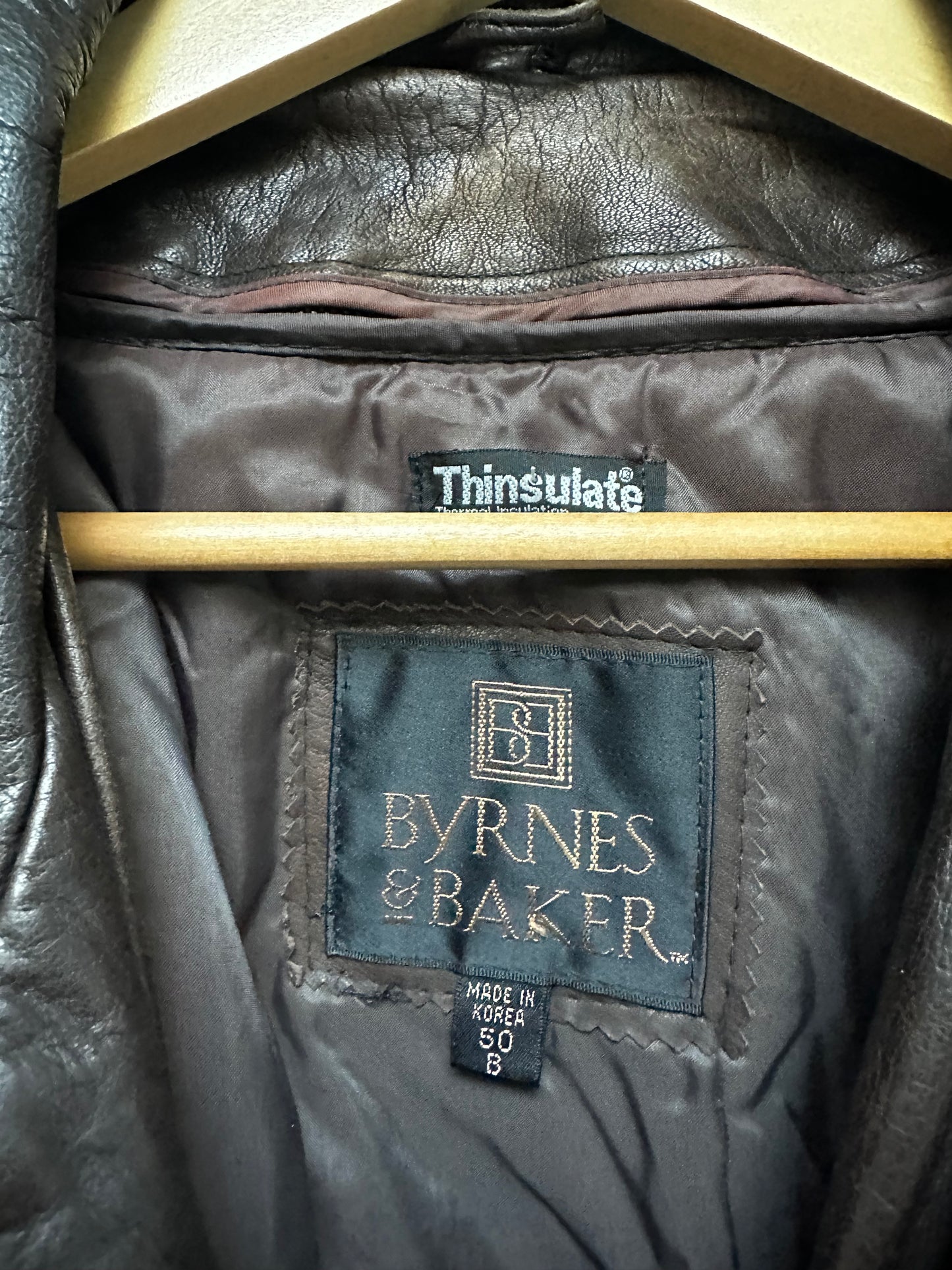 Vintage Byrnes & Baker leather bomber