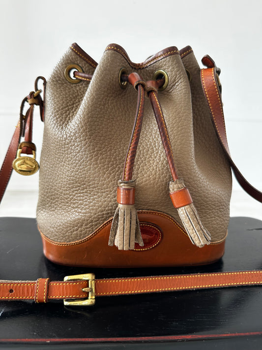 90s Dooney and Bourke drawstring bucket bag