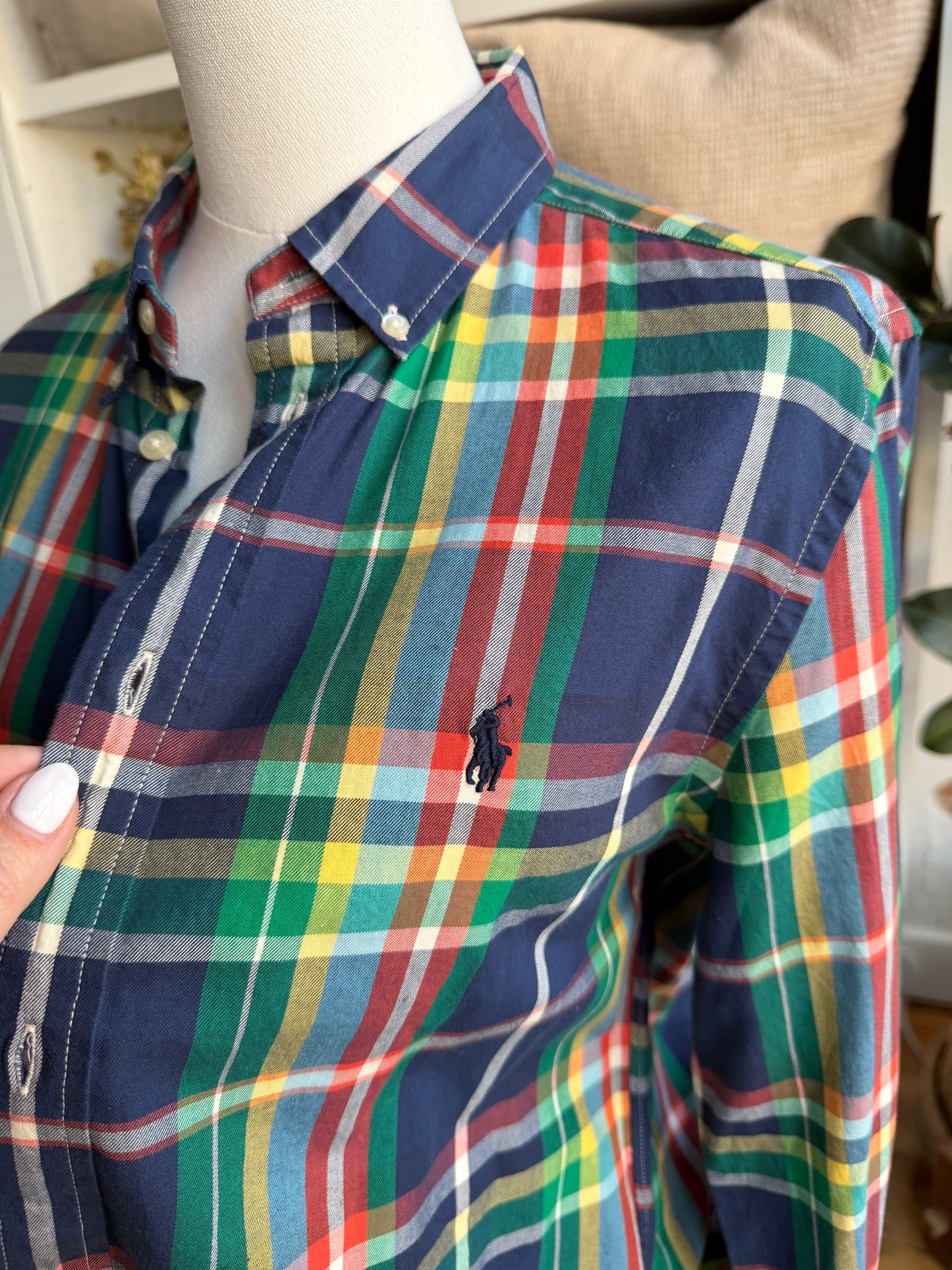 Ralph Lauren plaid poplin button down. New with tags