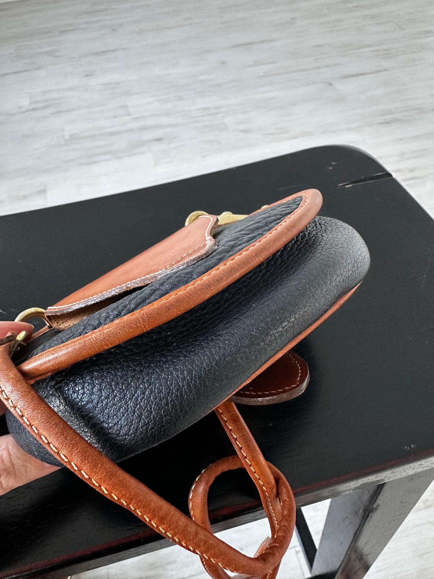 90s Dooney and Bourke mini Calvary belt bag in black