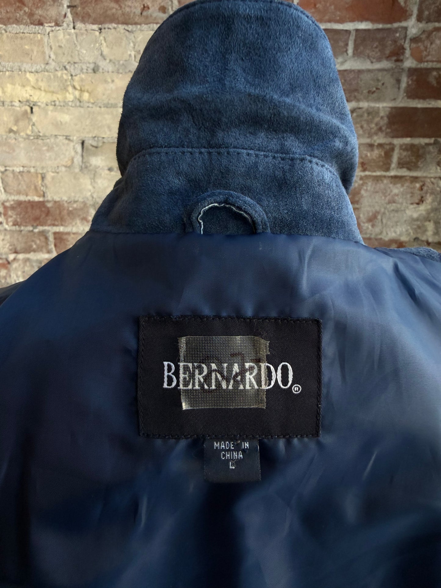 00s Bernardo blue suede jacket