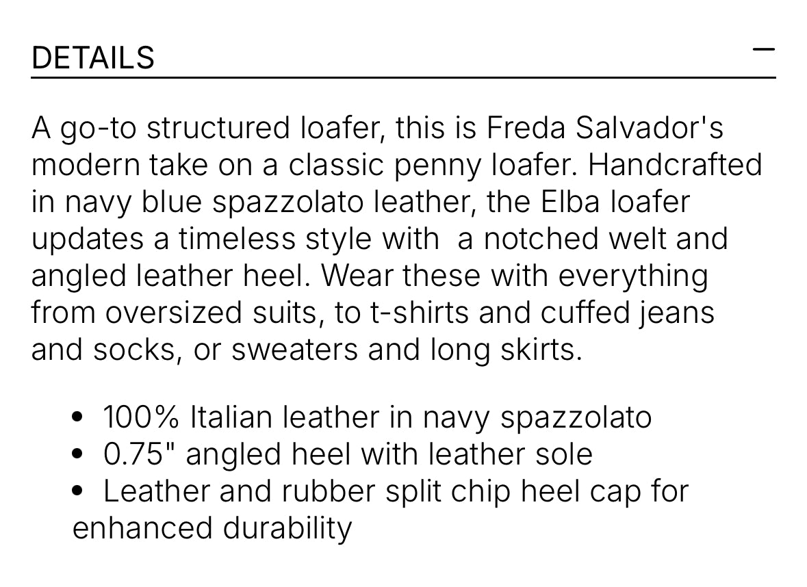 Freda Salvador Elba loafers in navy. Size 9. Brand new