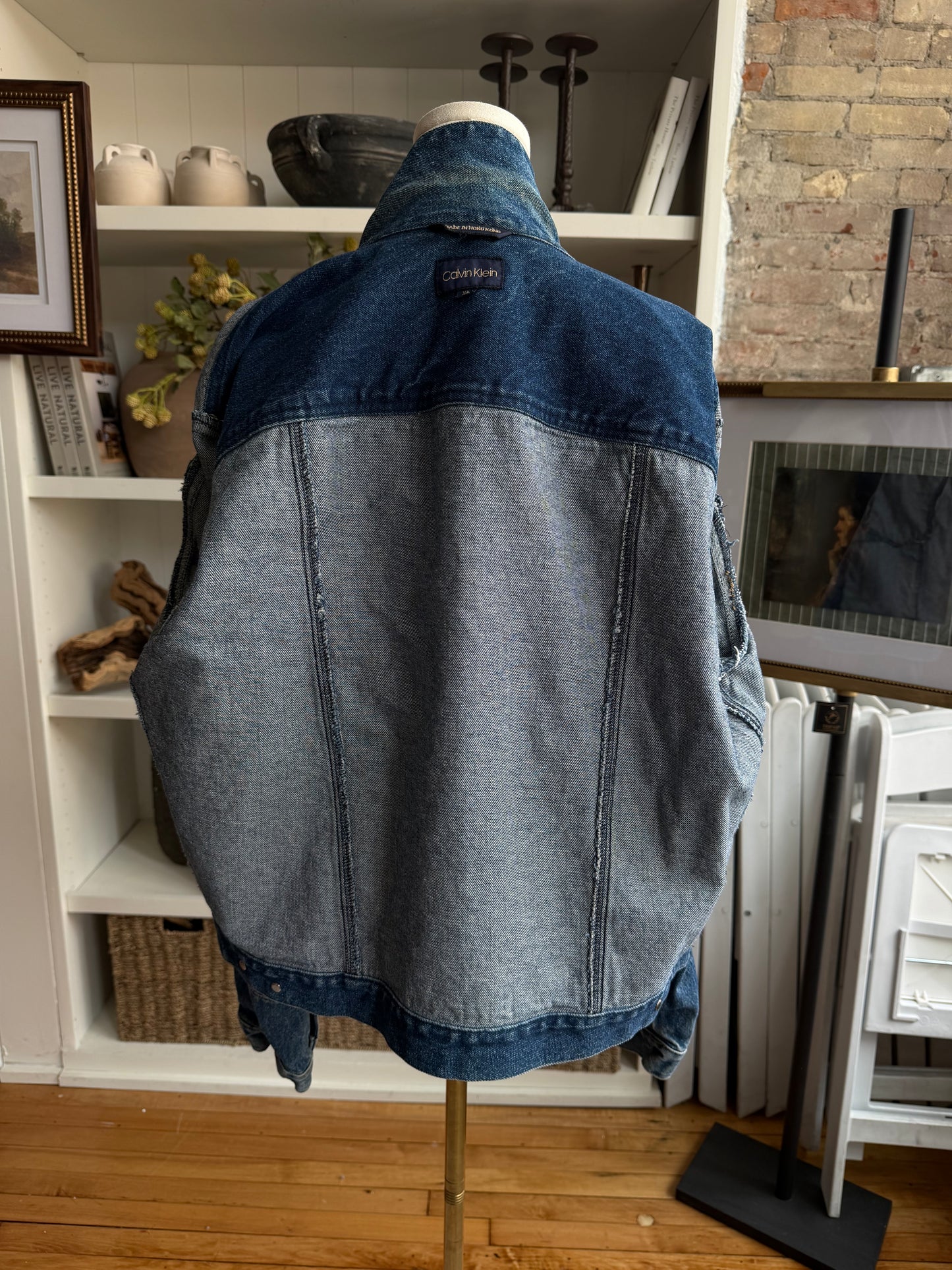 80s Calvin Klein classic denim jacket. Hong Kong