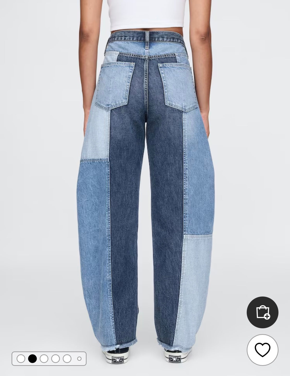 Gap Barrel highrise patchwork jeans. Size 30 (10R)