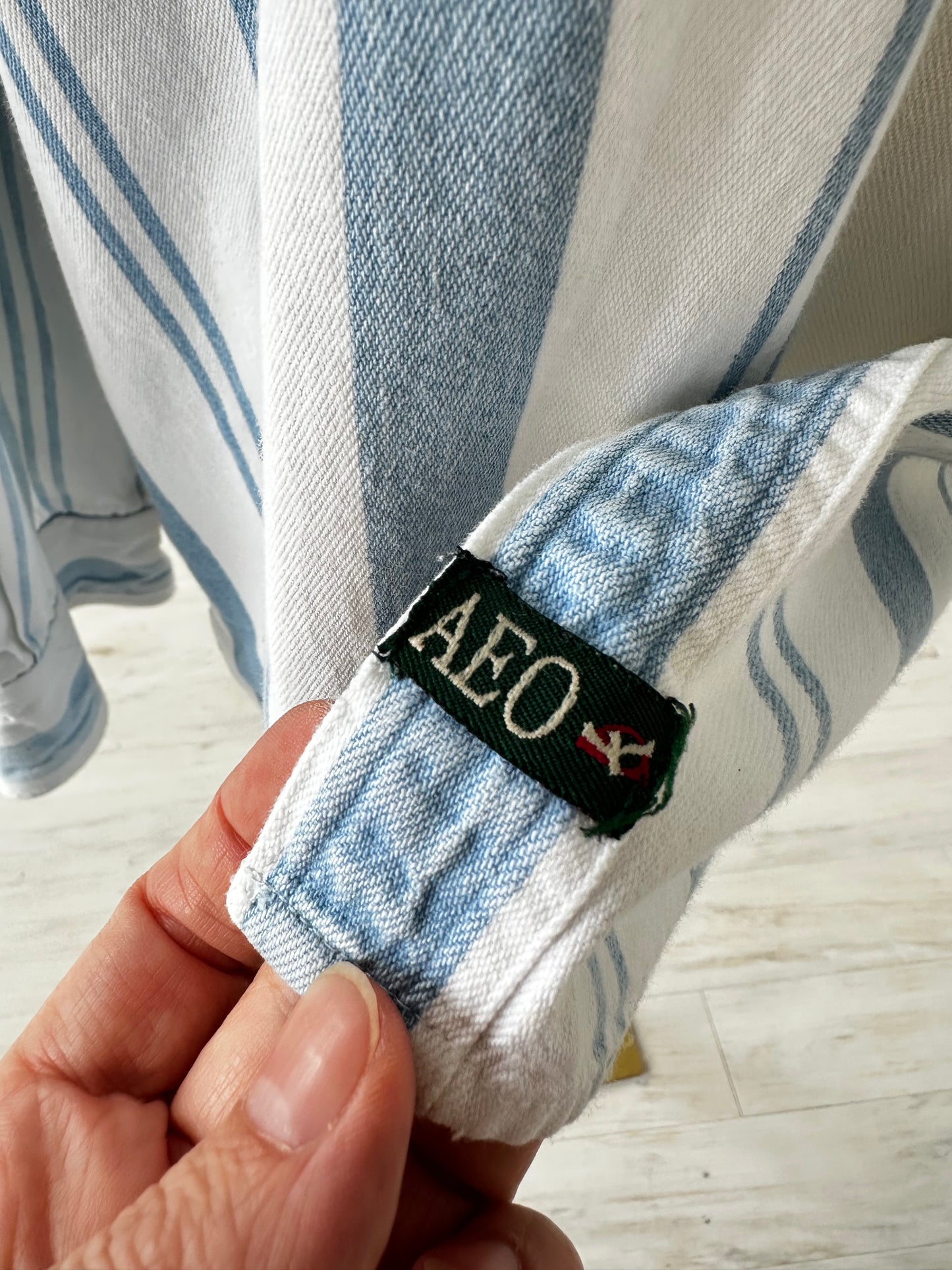 90s American Eagle denim button down.