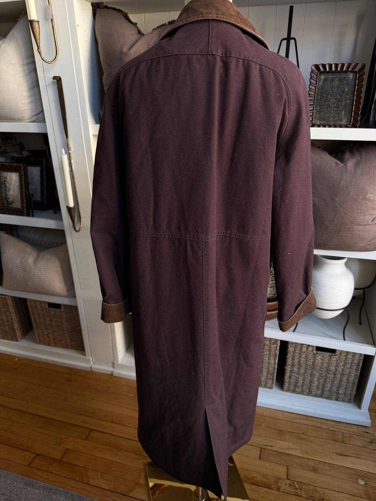 00s LL Bean long insulated brown chore coat. Fits XS-M petite