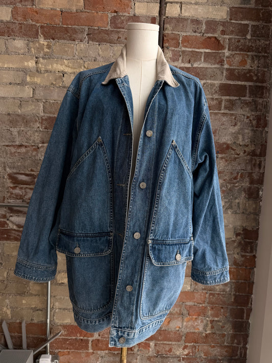 90s Cenza denim barn coat