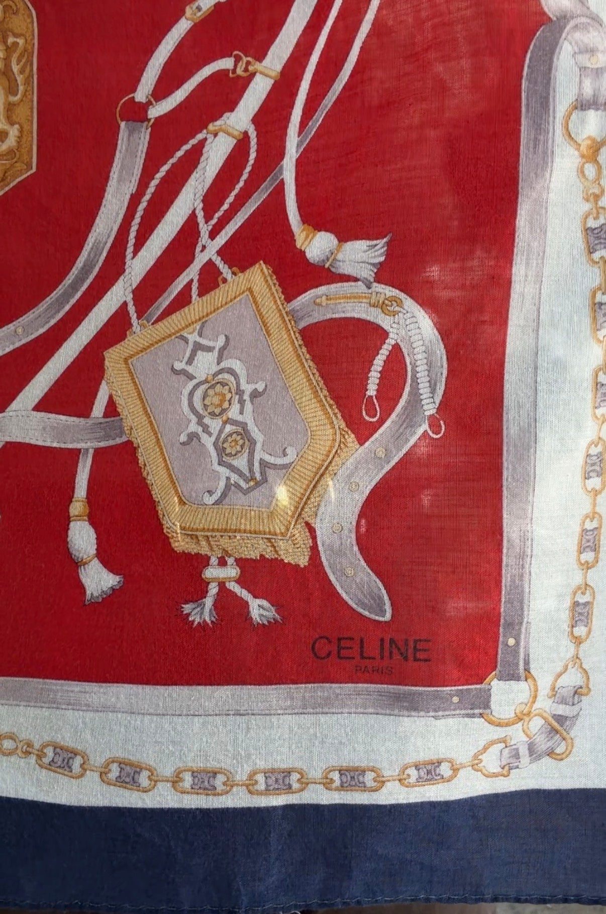 #1 Vintage Celine cotton scarf