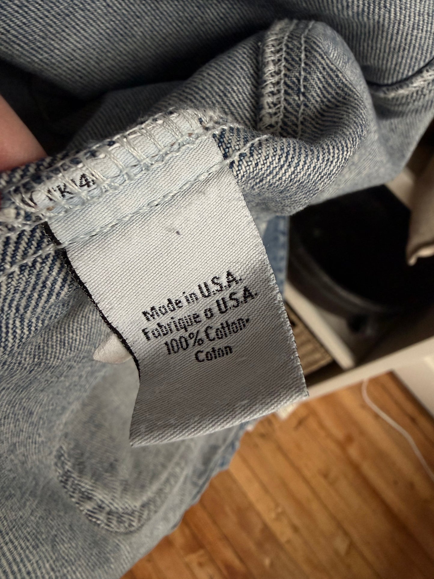 90s Calvin Klein denim chore coat. Made in the USA