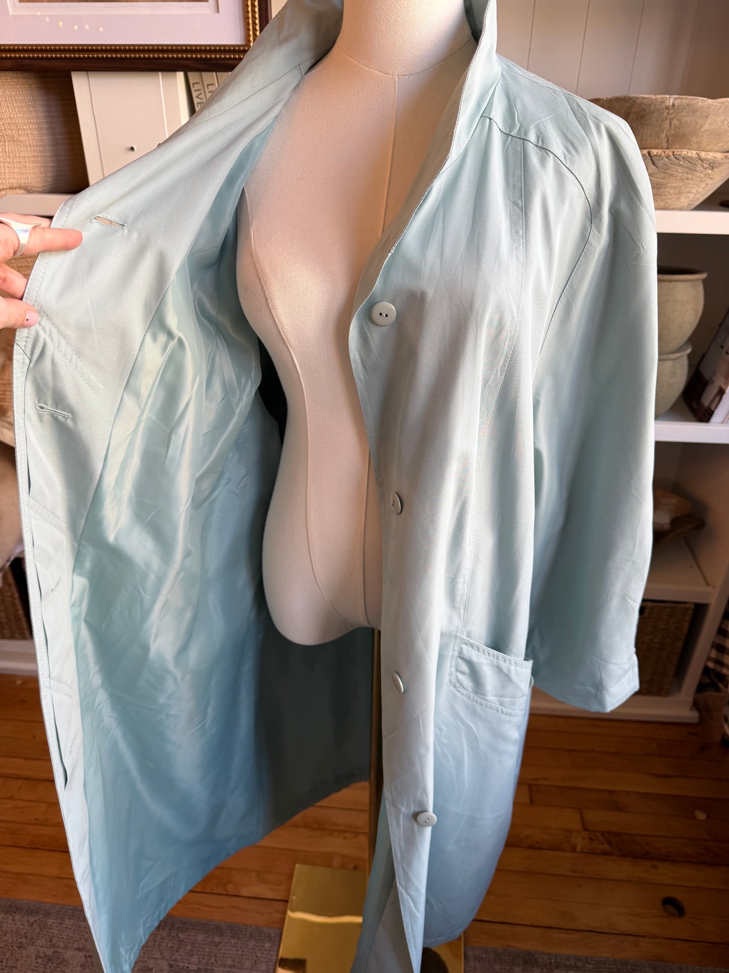 Vintage Blue A line trench #11