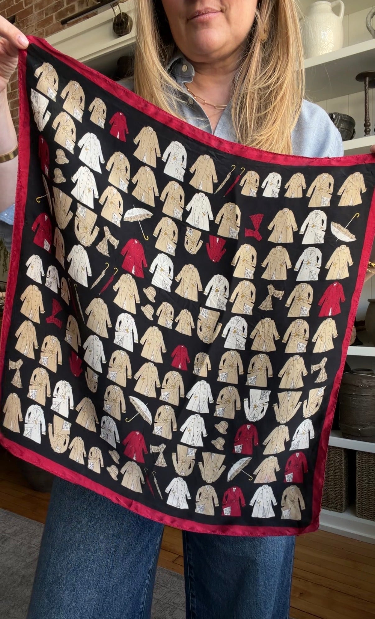 Paris vintage silk scarf #1