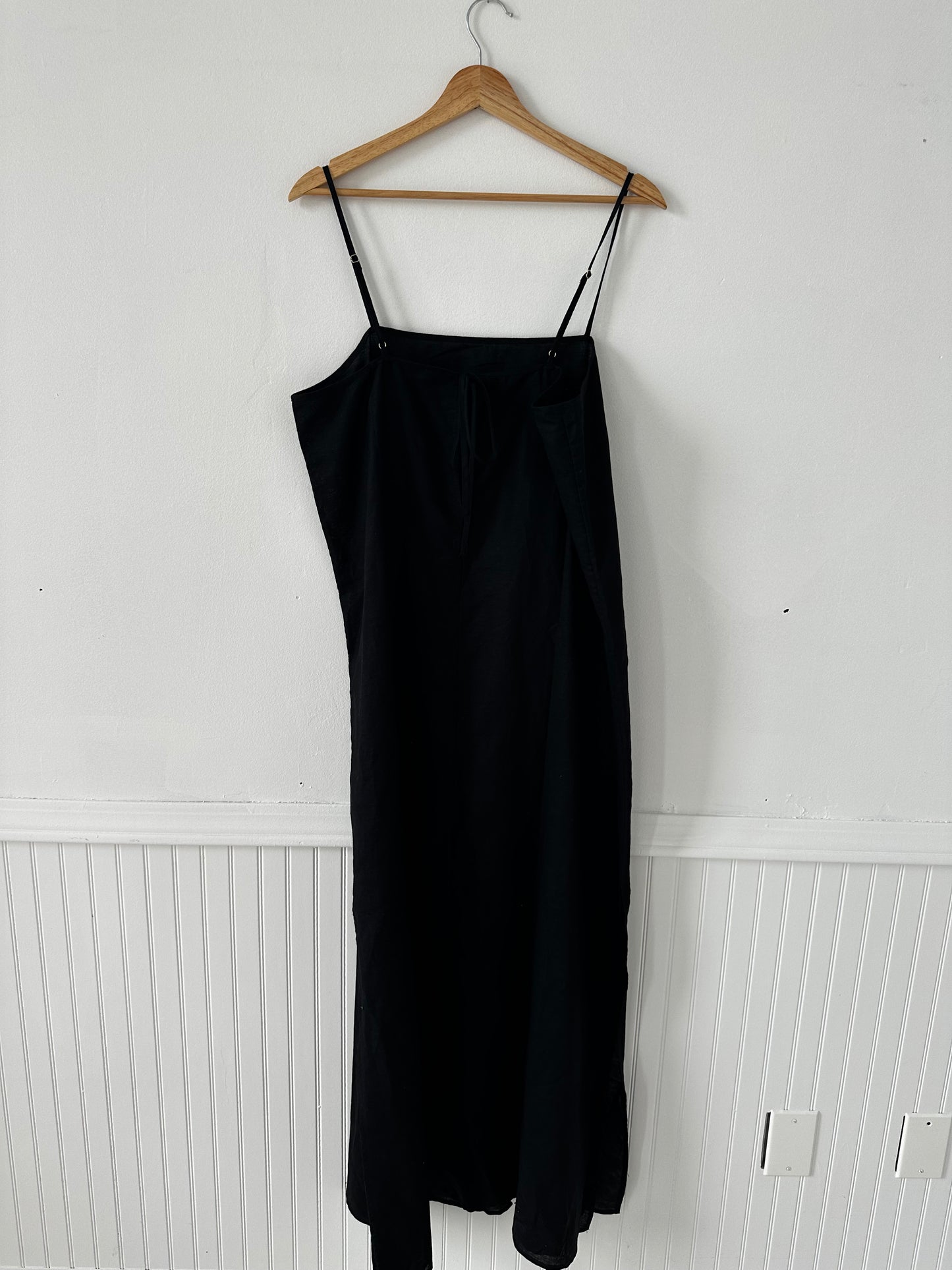 JCrew Linen cotton blend tie-back midi dress. NWT