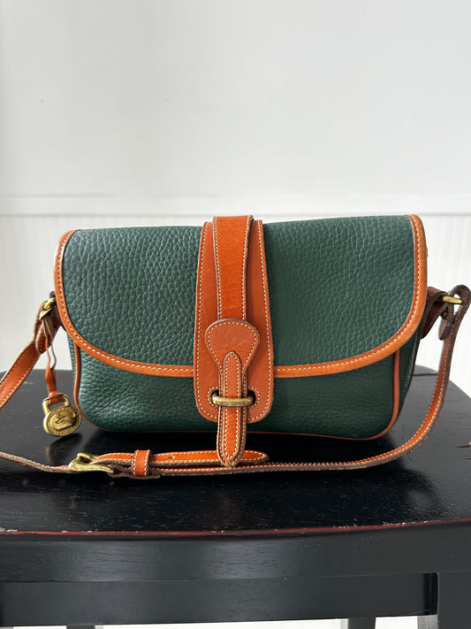 80s/90s Dooney and Bourke crossbody in green (small)