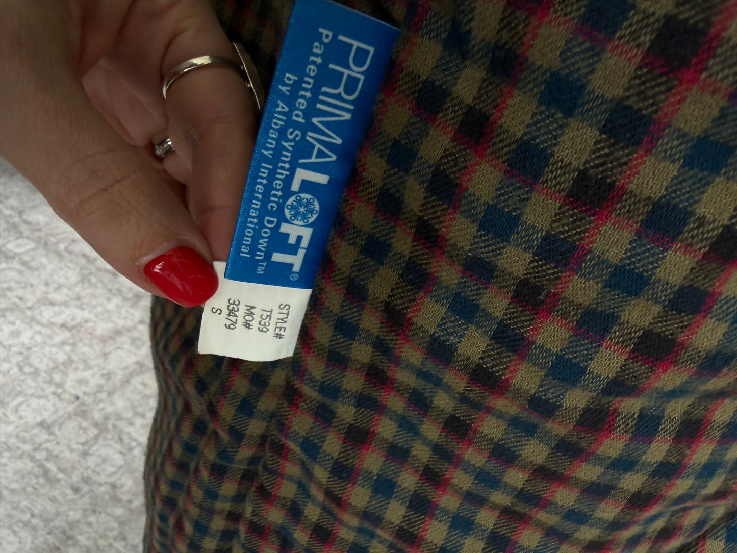 80s LL Bean red barn coat with button out insulated lining. Made in the USA