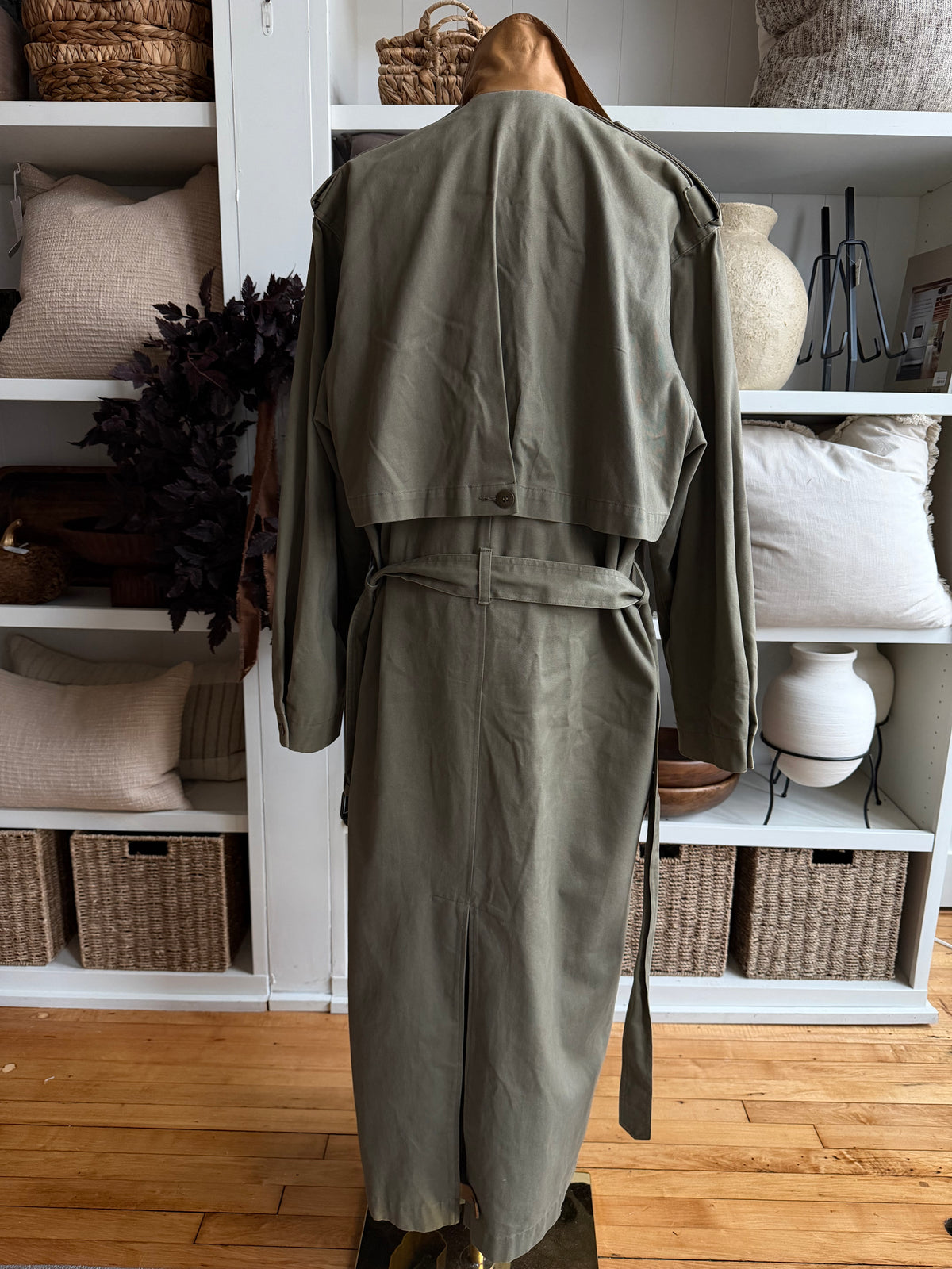 90s Together! green military inspired trench. Fits S-L