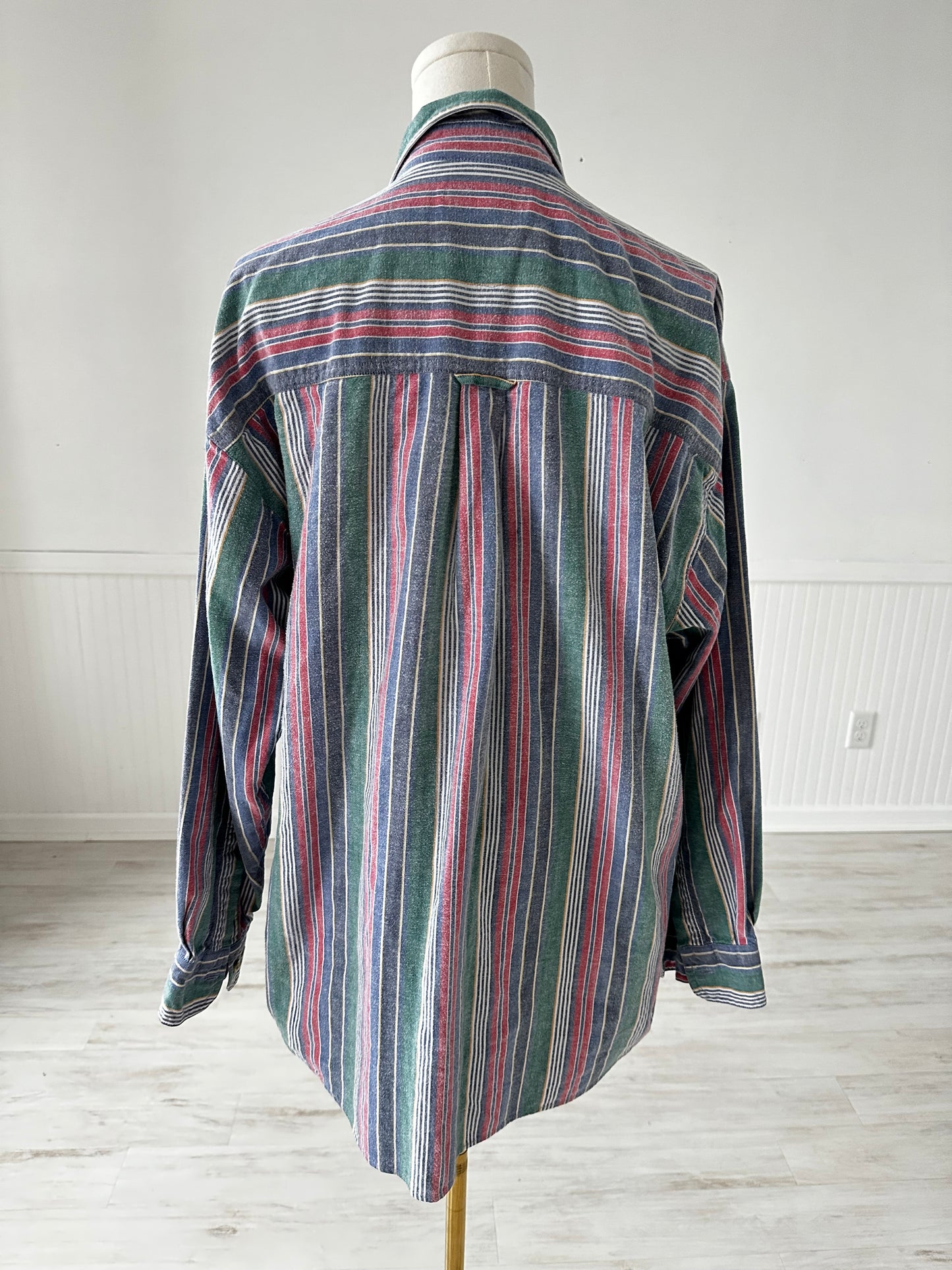 90s Croft & Barrow striped brushed cotton button down