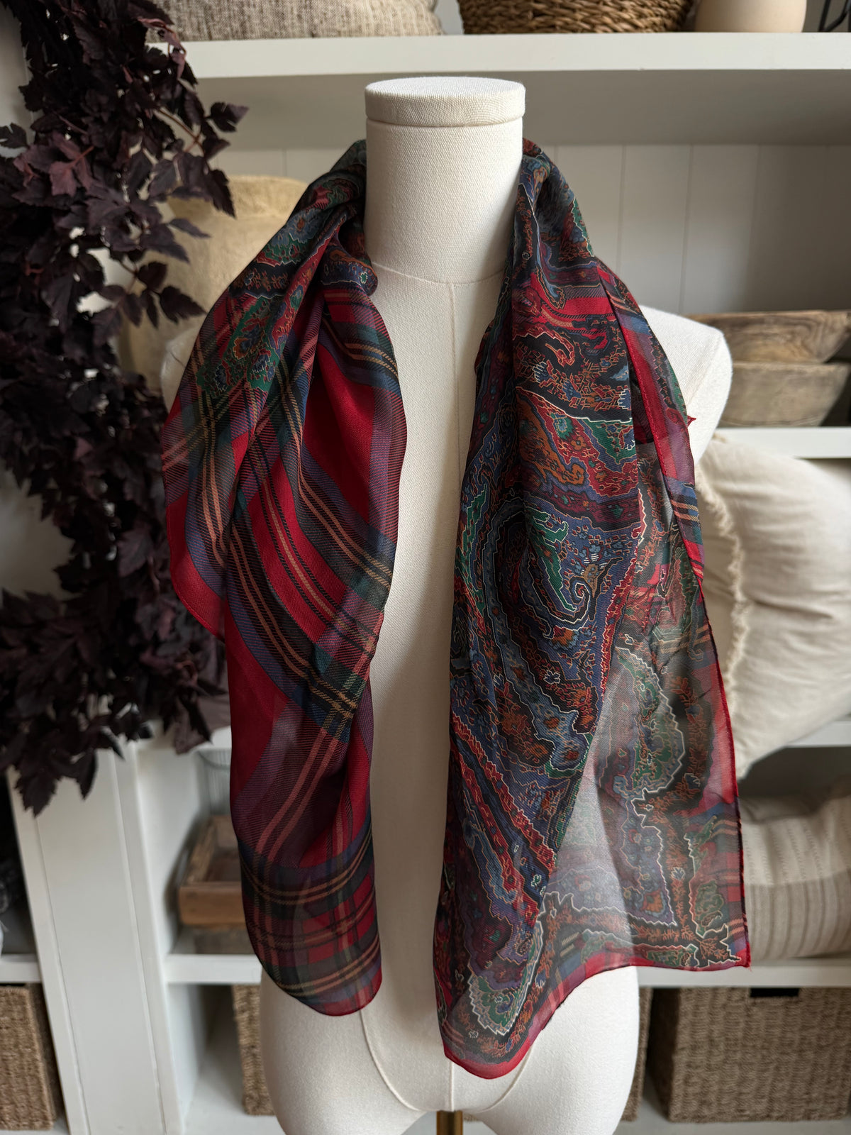 90s Ralph Lauren silk scarf