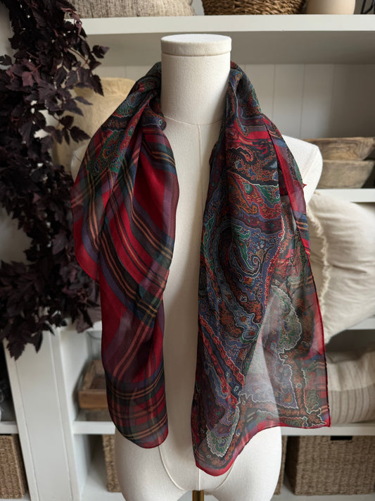 90s Ralph Lauren silk scarf