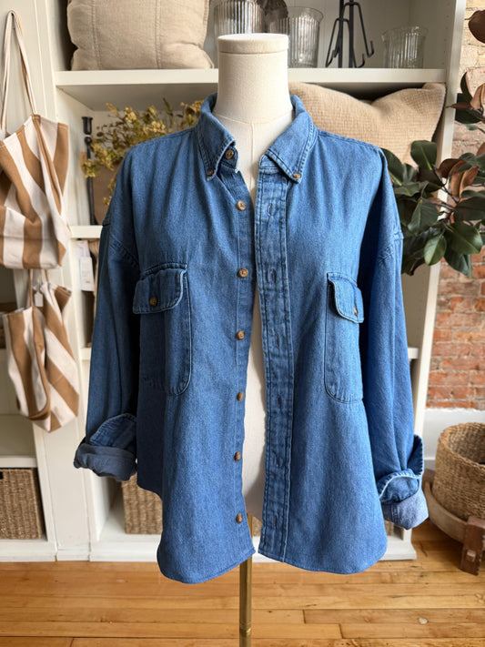 #5 Denim Reworked Button Down