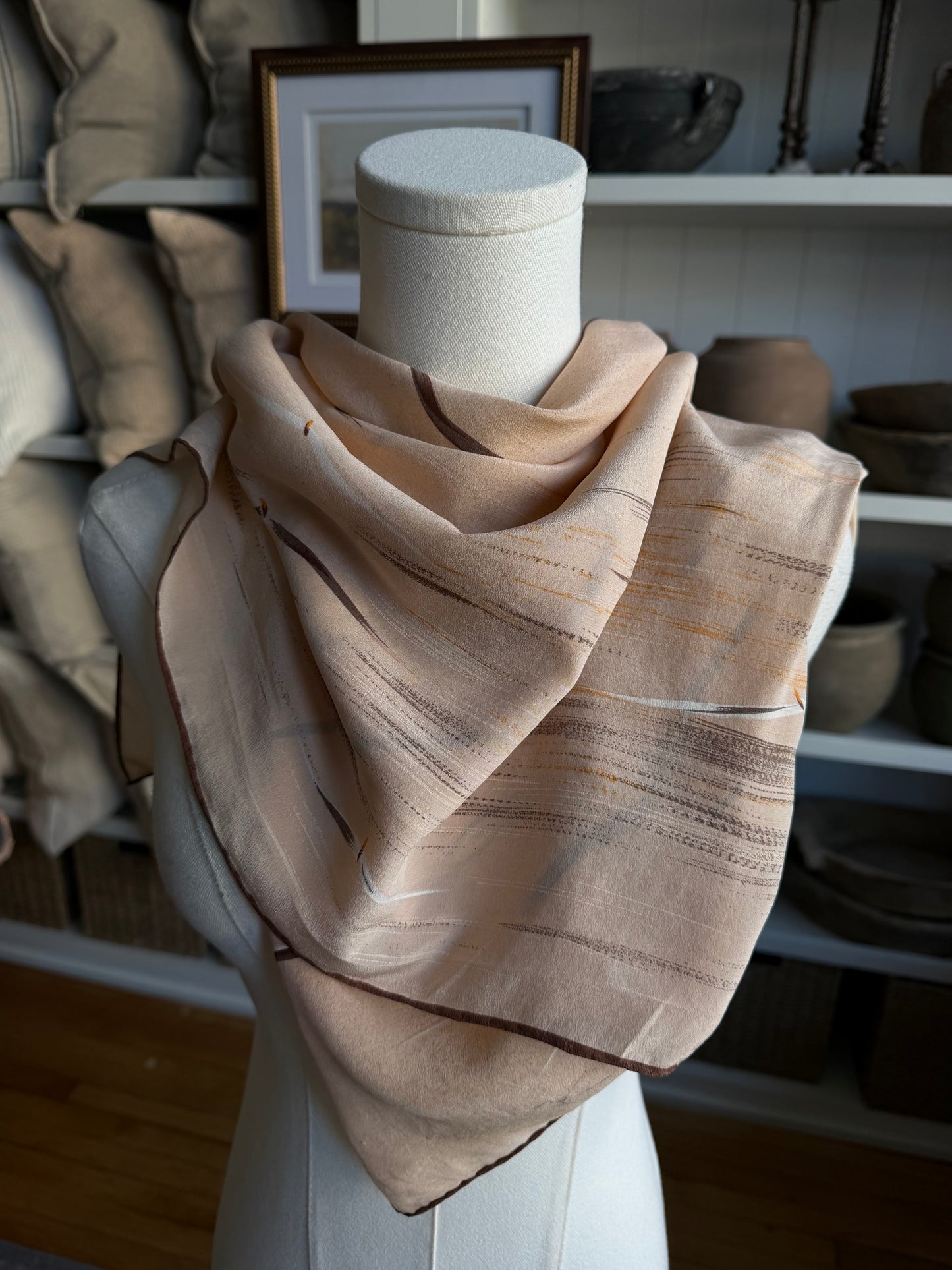 Paris vintage silk scarf #18
