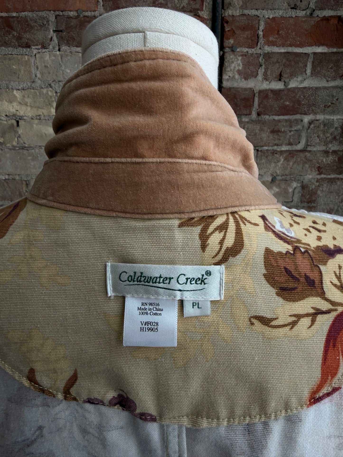 00s Coldwater Creek floral barn coat