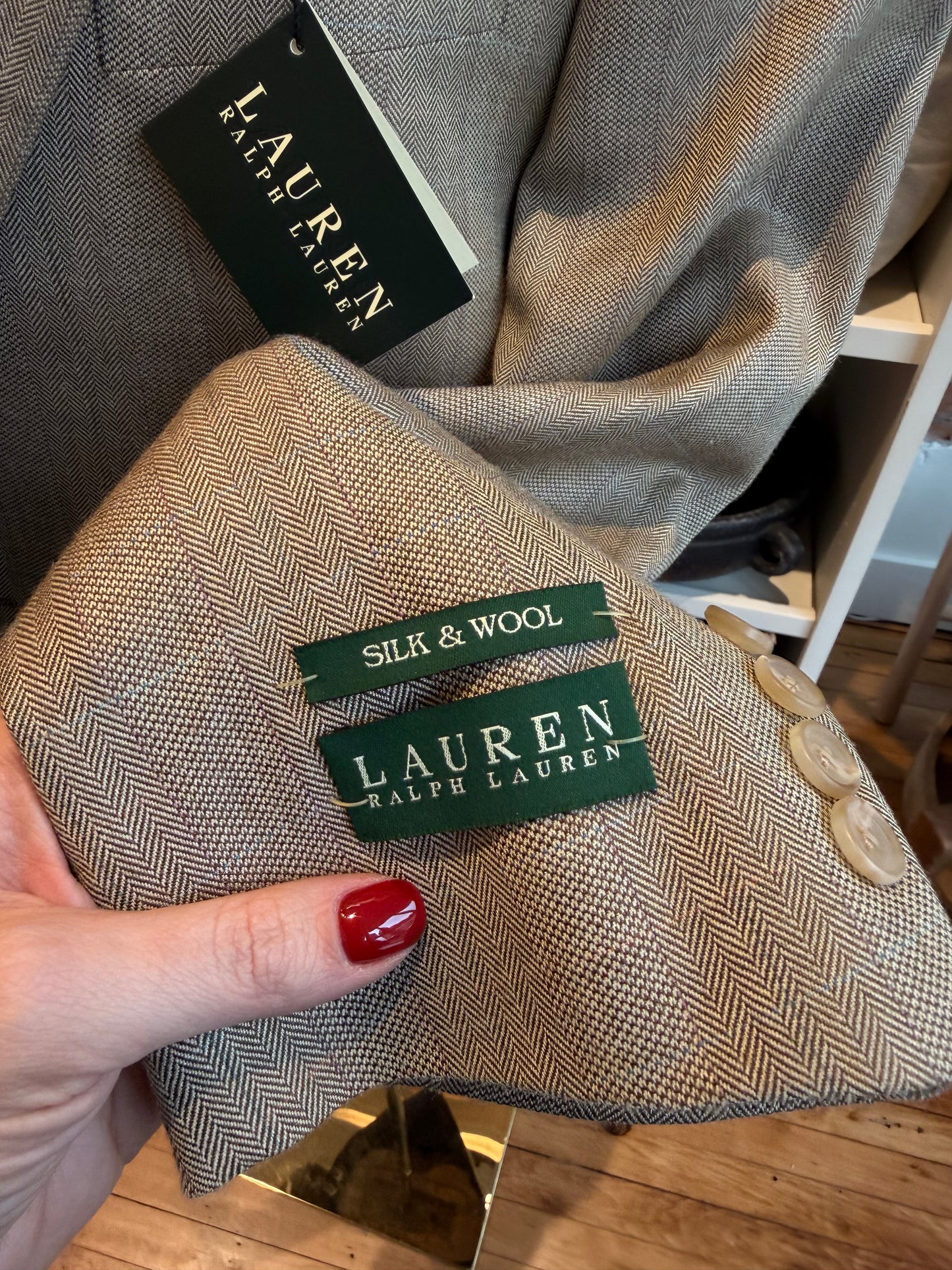 Lauren Ralph Lauren silk wool blazer. New with tags
