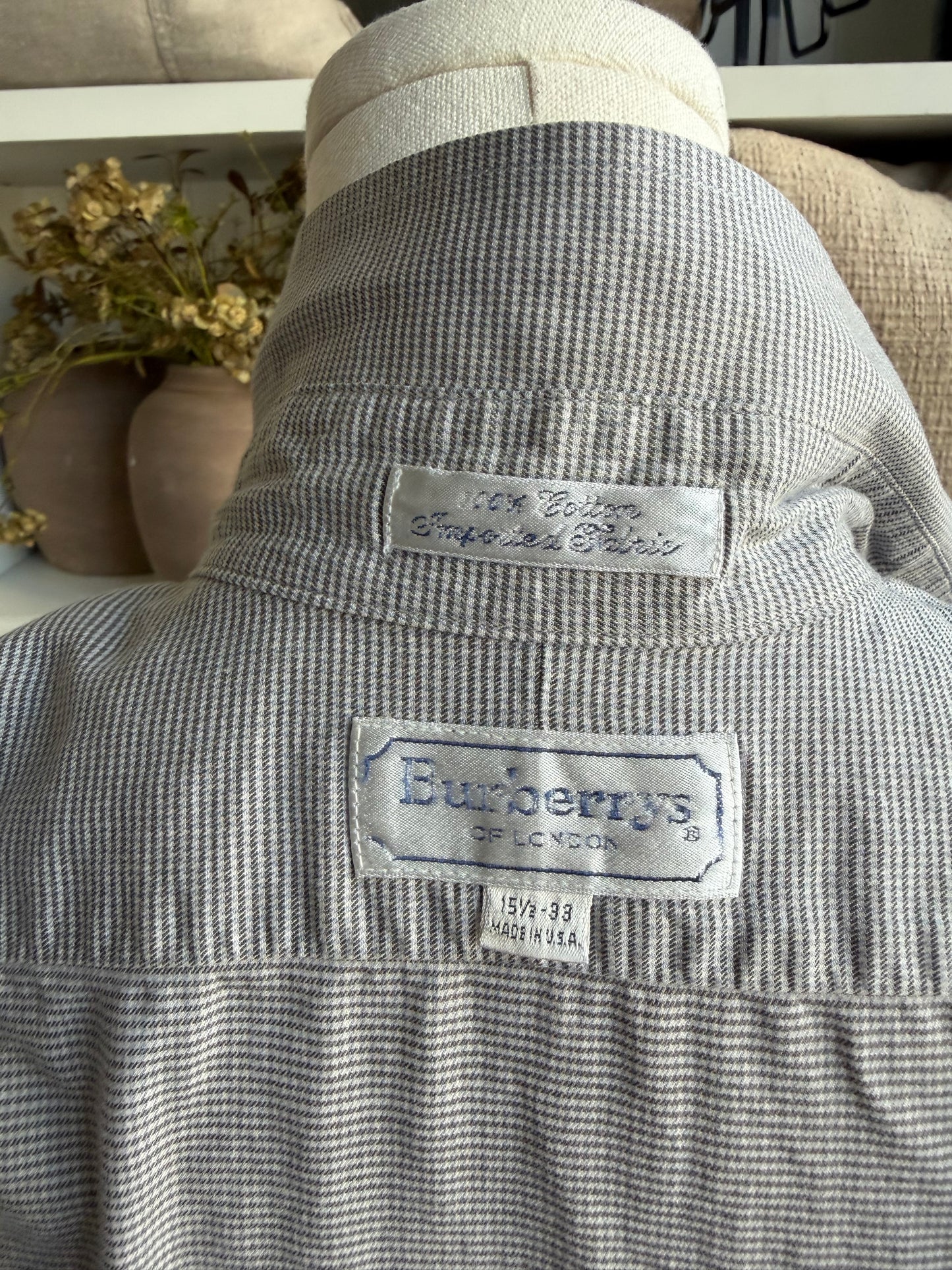 80s Burberrys cotton button down. Made in the USA