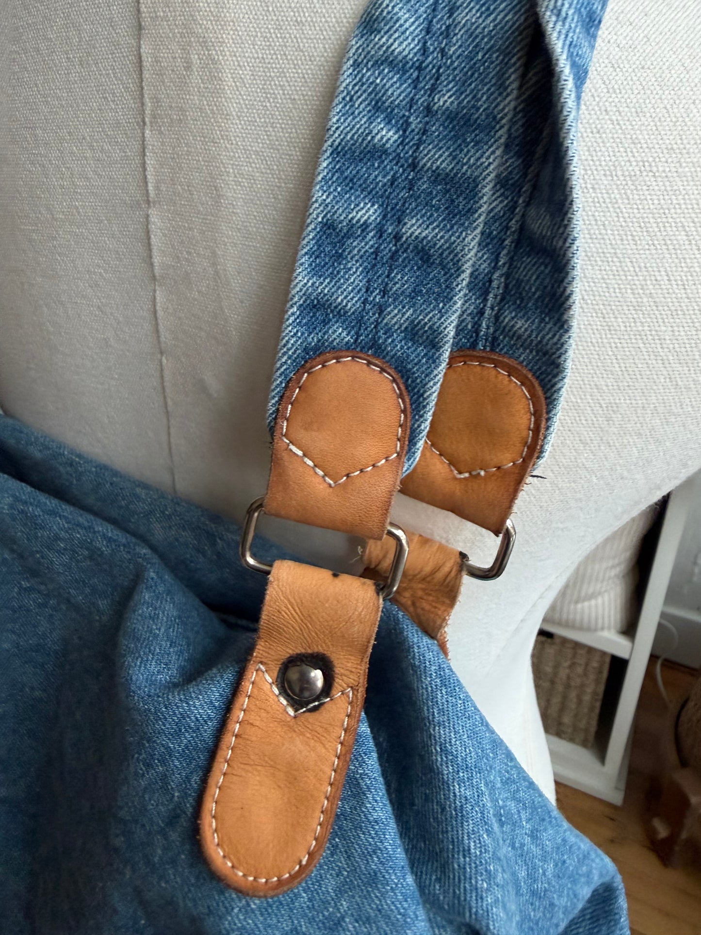 90s Gap denim duffle bag. Made in Hong Kong