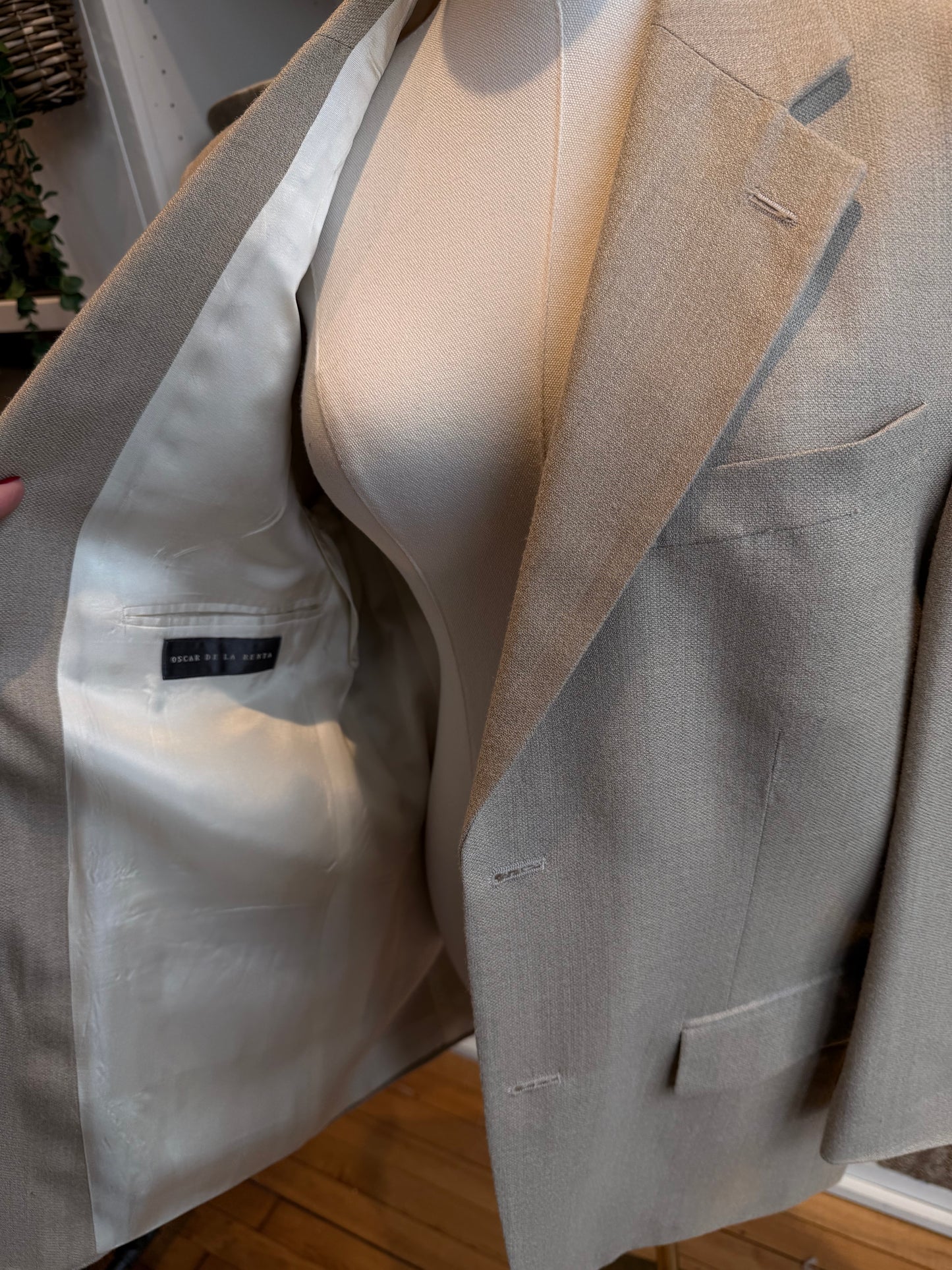 Oscar De La Renta wool silk blazer