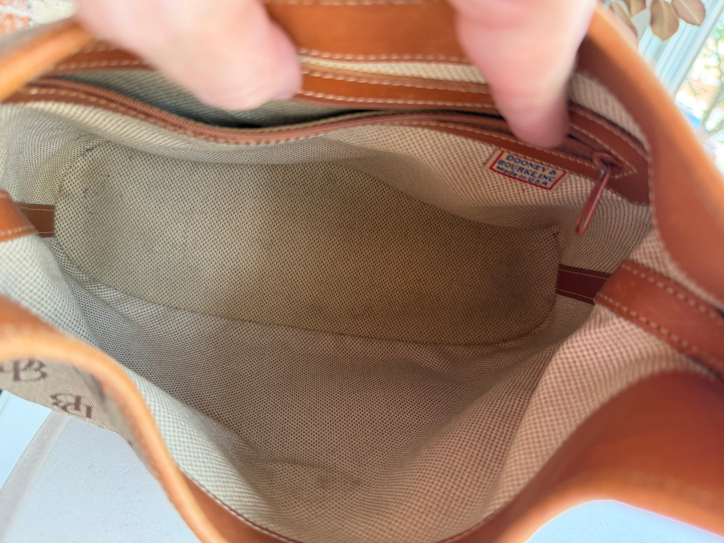 90s Dooney and Bourke monogram shoulder bag. Made in the USA