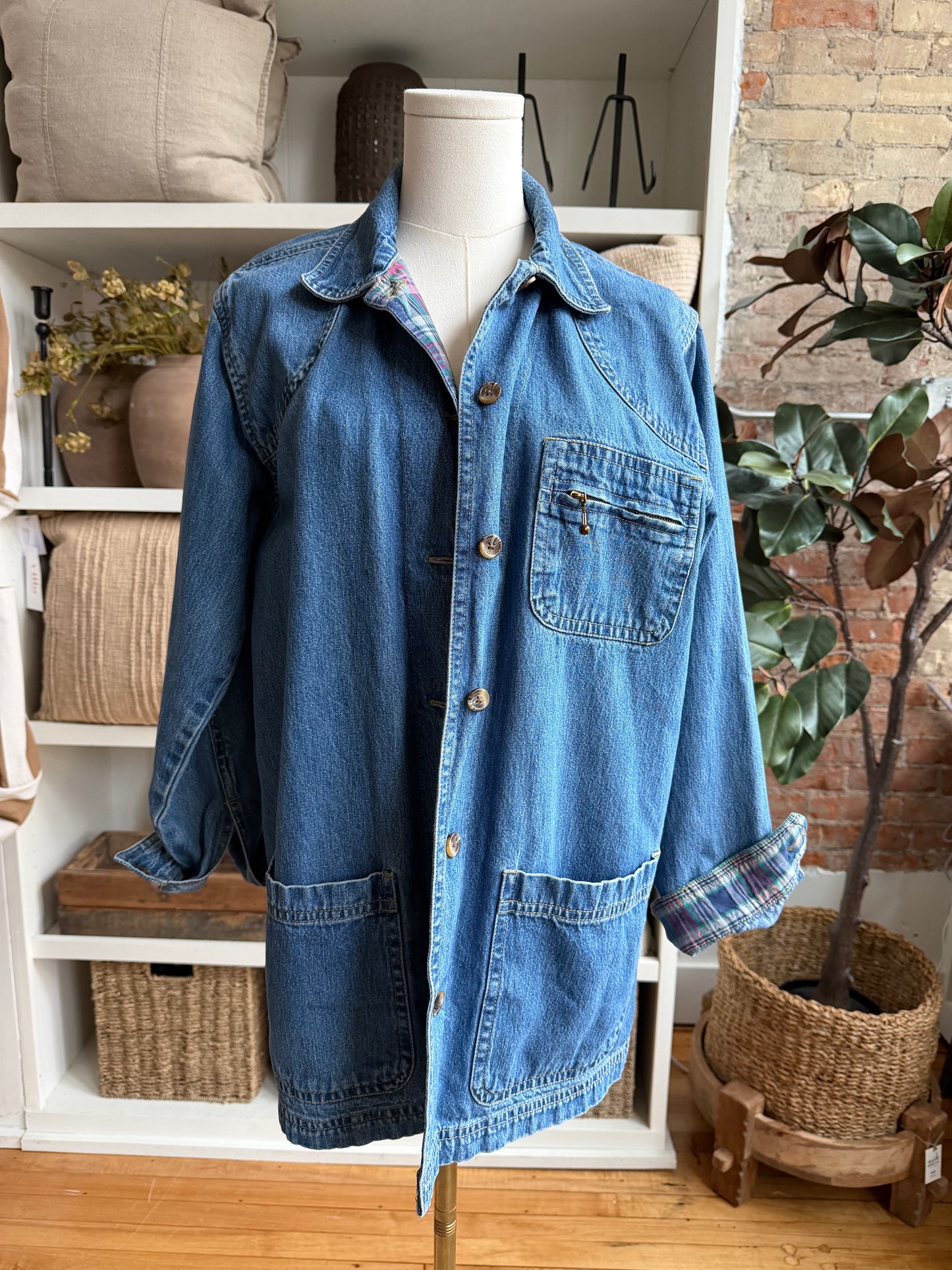 90s Cabin Creek light weight denim chore coat