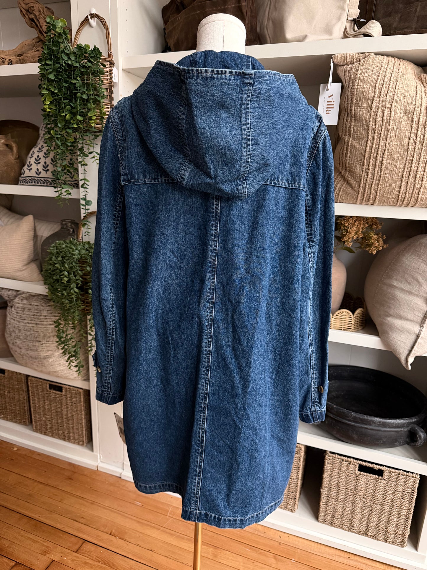 90s Lauren Jeans Co denim toggle coat. NWT. Made in Hong Kong
