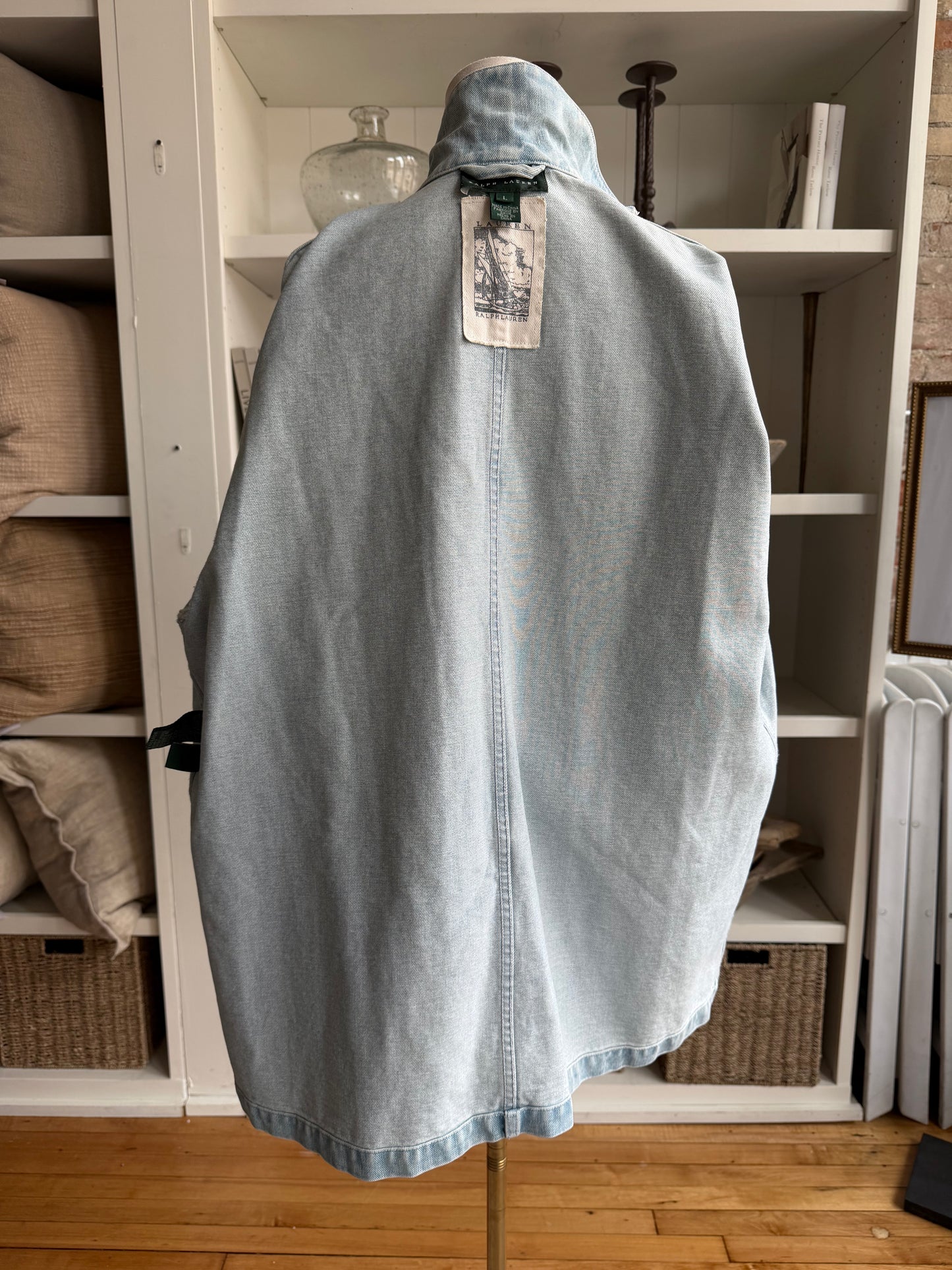 90s Lauren Ralph Lauren denim chore coat (slightly darker)
