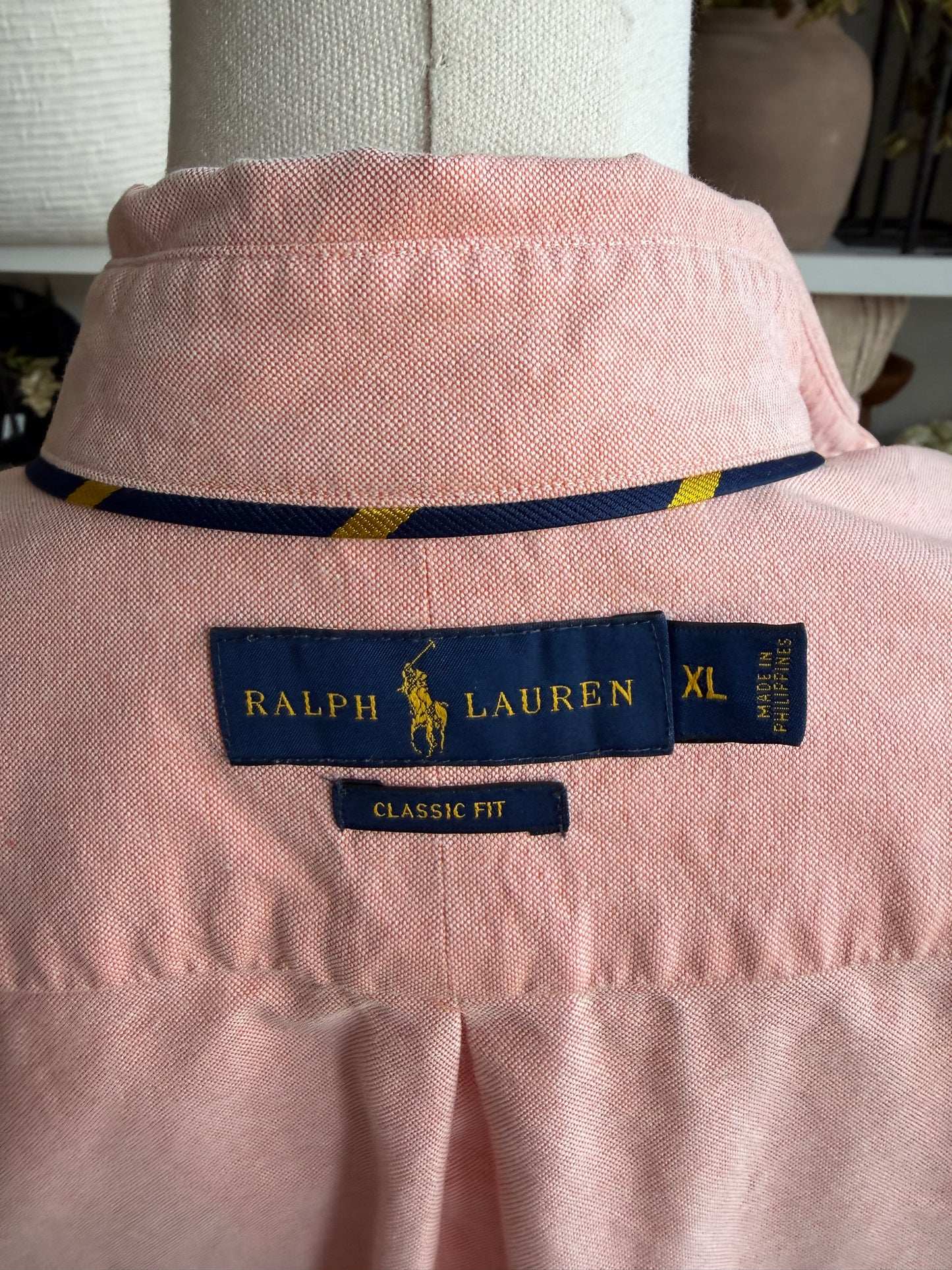 00 Ralph Lauren coral oxford button down