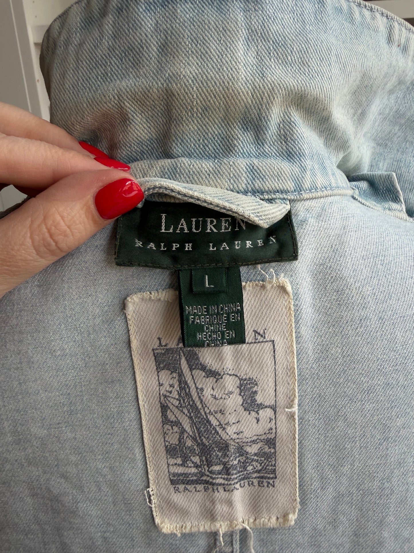 90s Lauren Ralph Lauren denim chore coat (lighter)