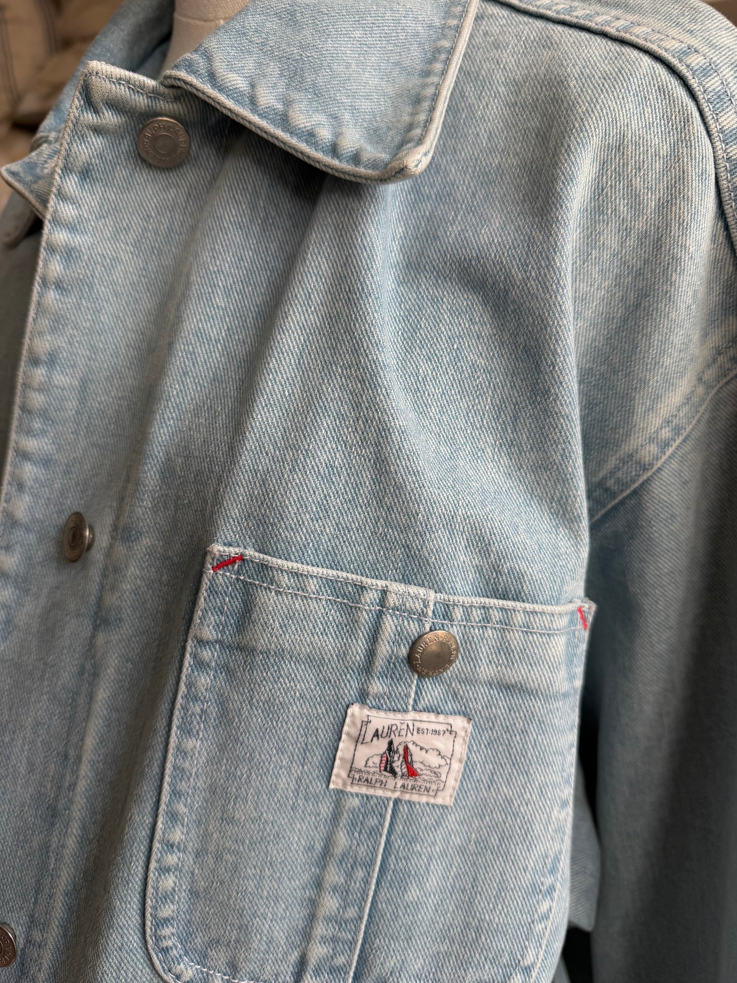 90s Lauren Ralph Lauren denim chore coat (slightly darker)