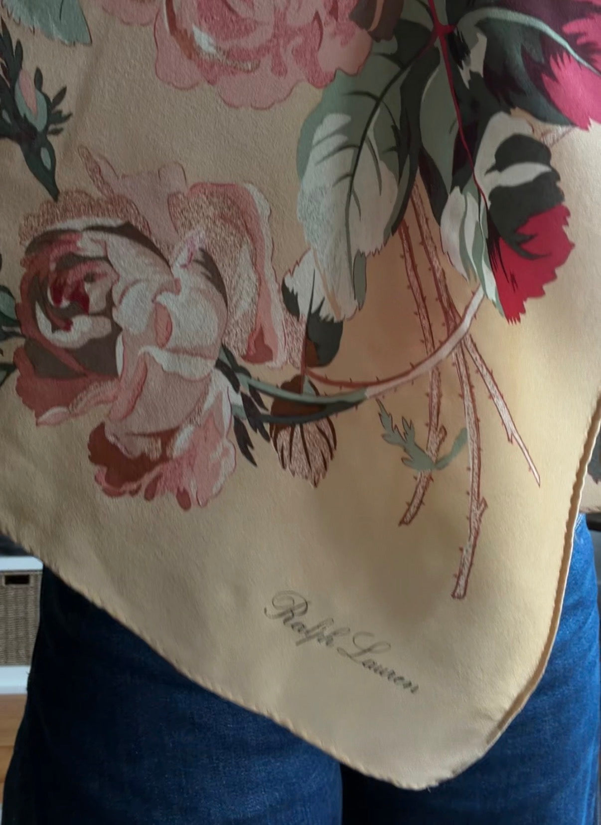 90s Ralph Lauren silk scarf
