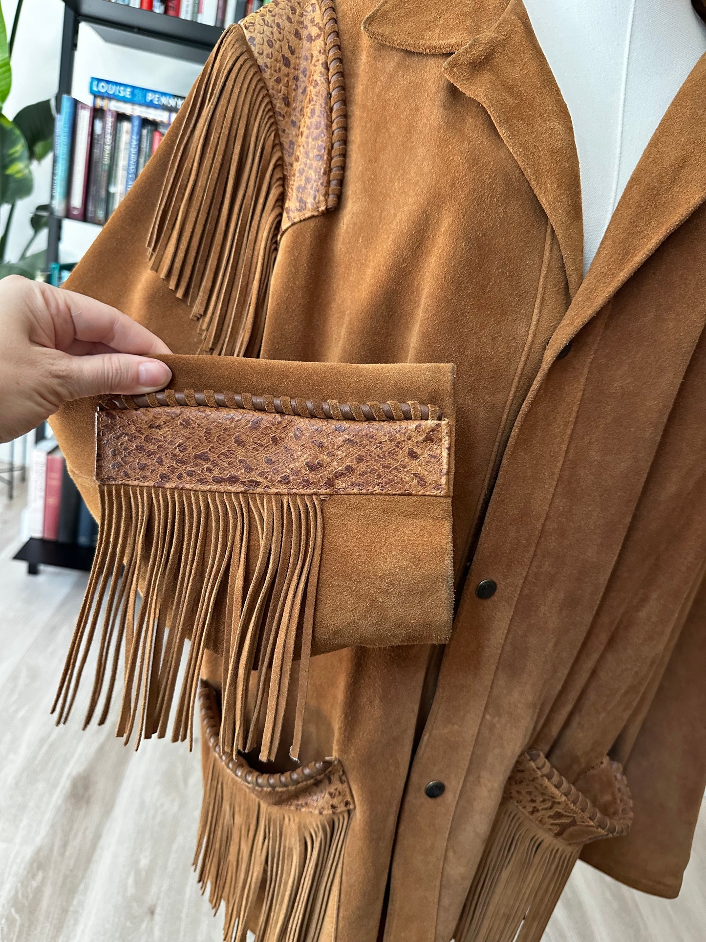 60s/70s Lariat suede fringe jacket. Made in the USA