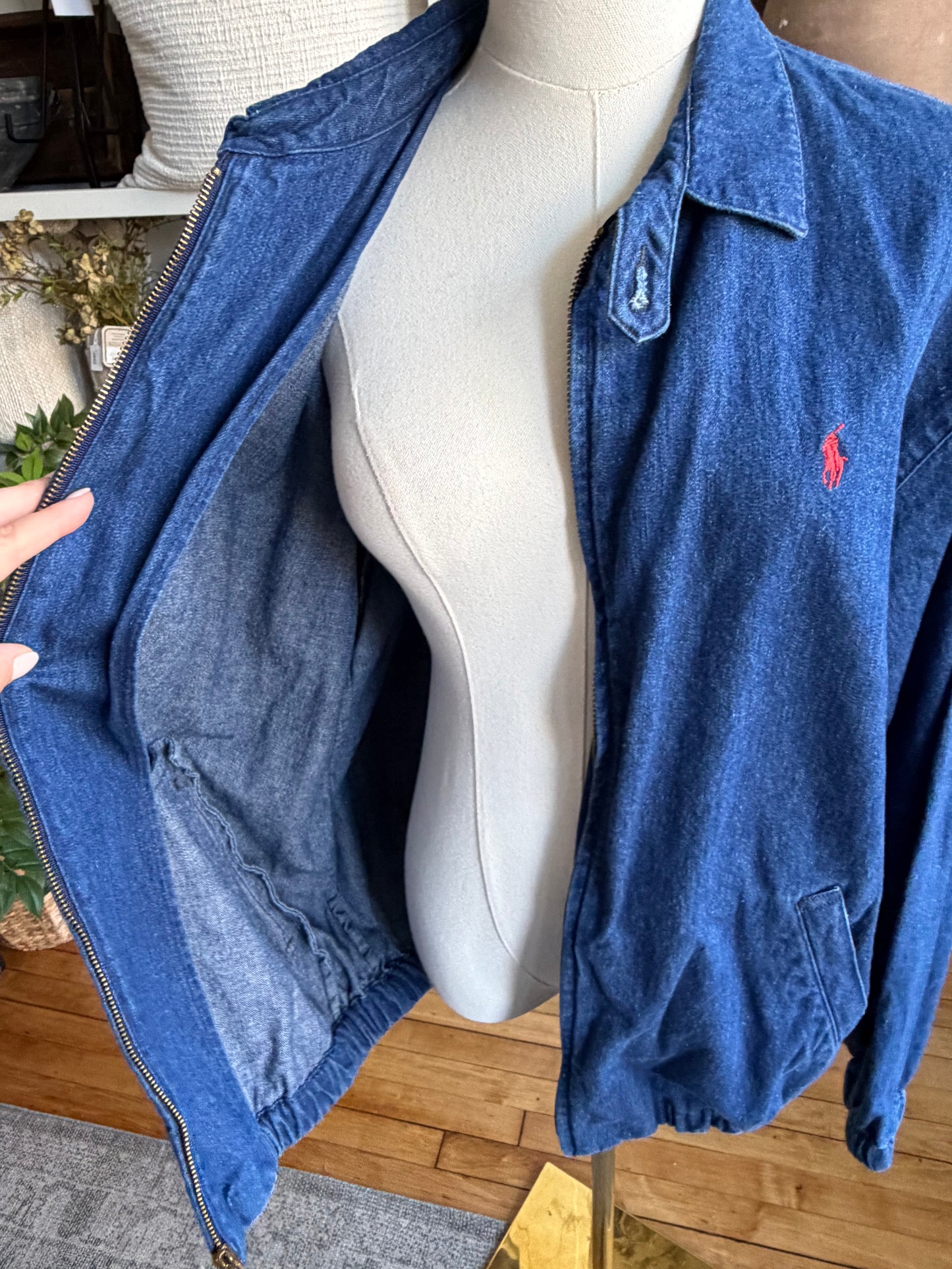 90s Polo Ralph Lauren denim bomber