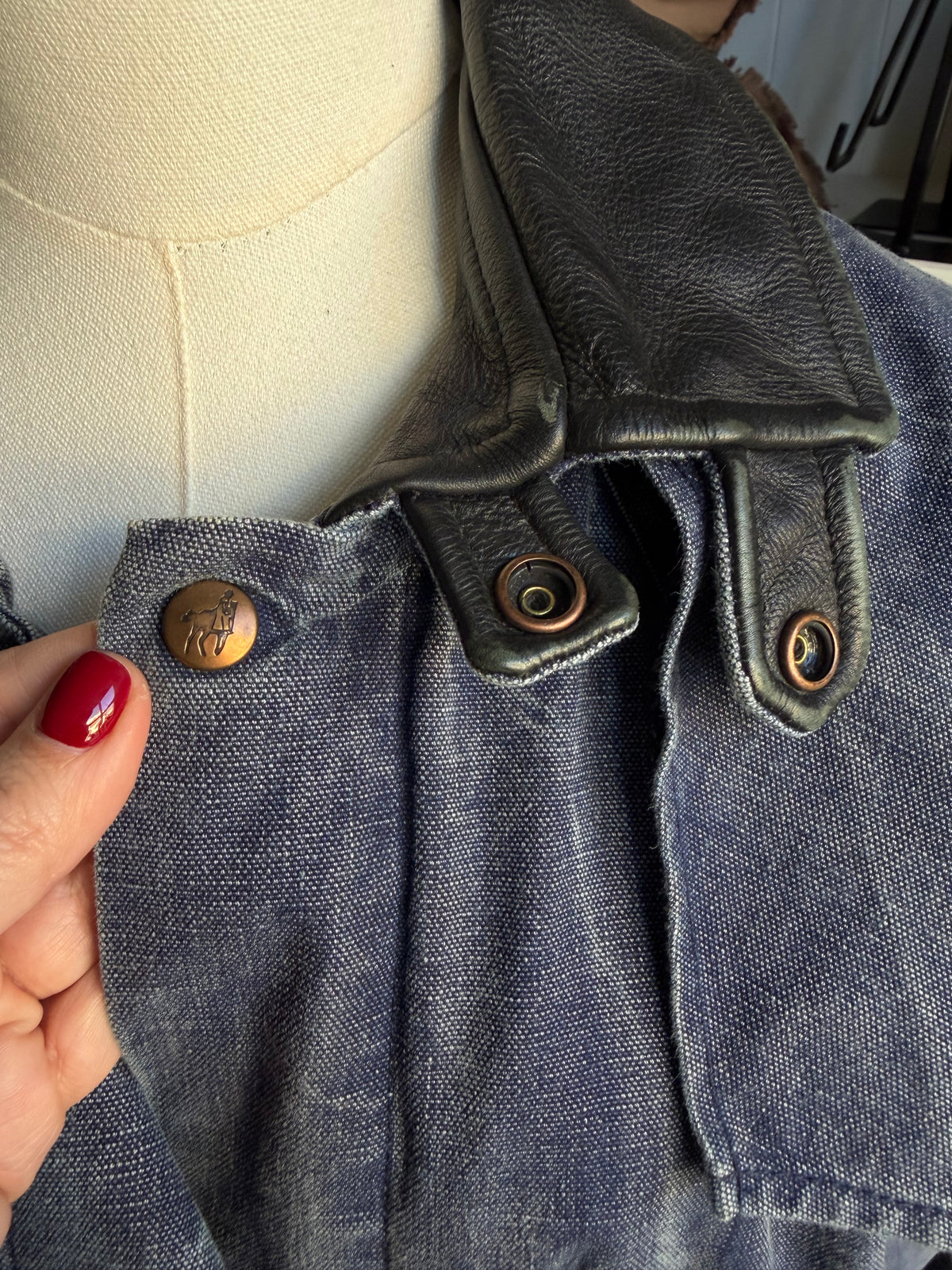 90s Outback Trading Co Oilskin Canvas Ranch duster with detachable cape