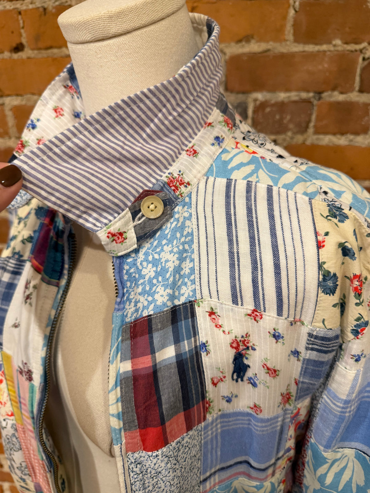 Polo Ralph Lauren cotton patchwork bomber. First XXS-S